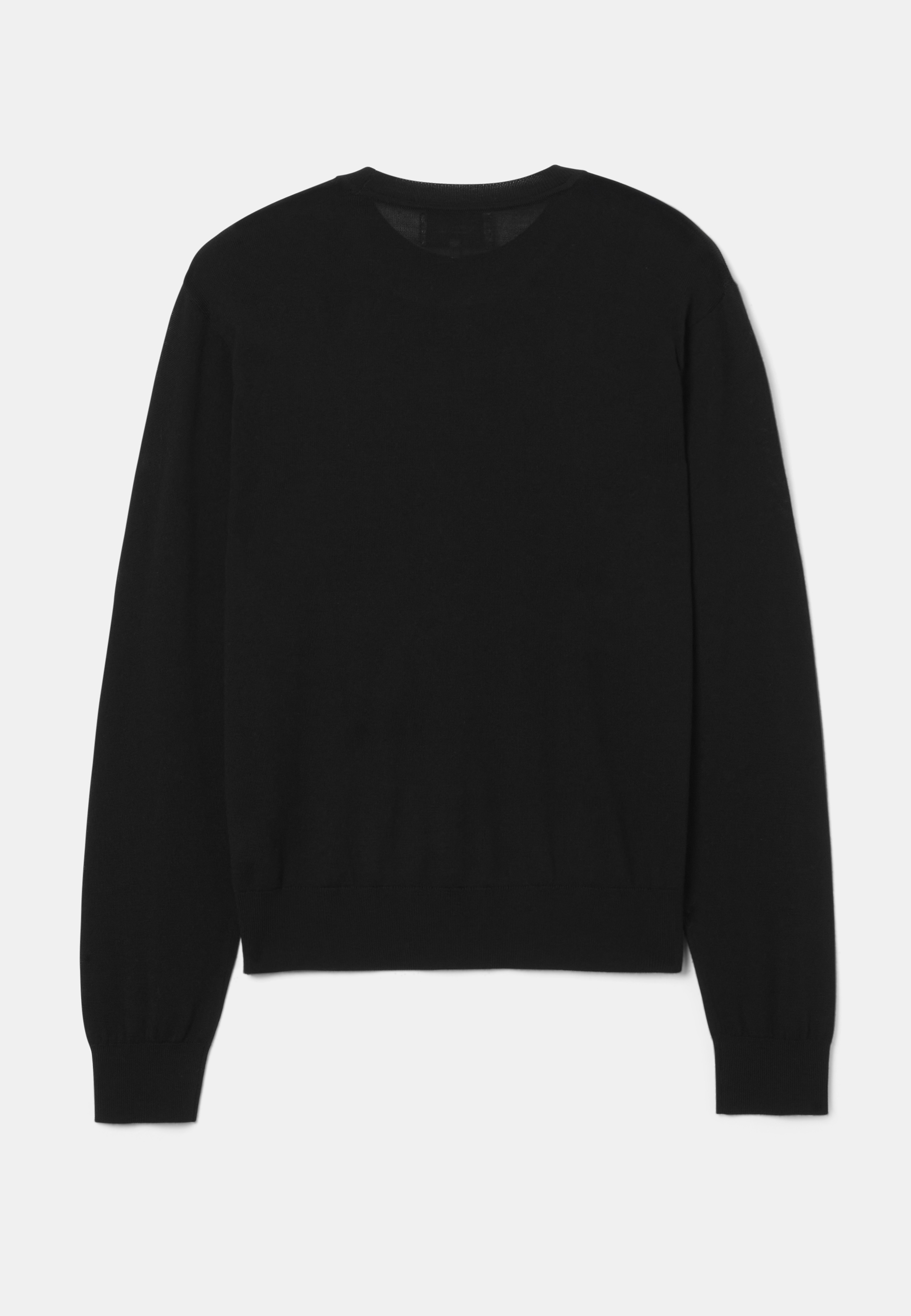 Tröja i merinoull FABIAN, från NORVIE, i färgen Black. Klicka för att öppna bilden i stort format