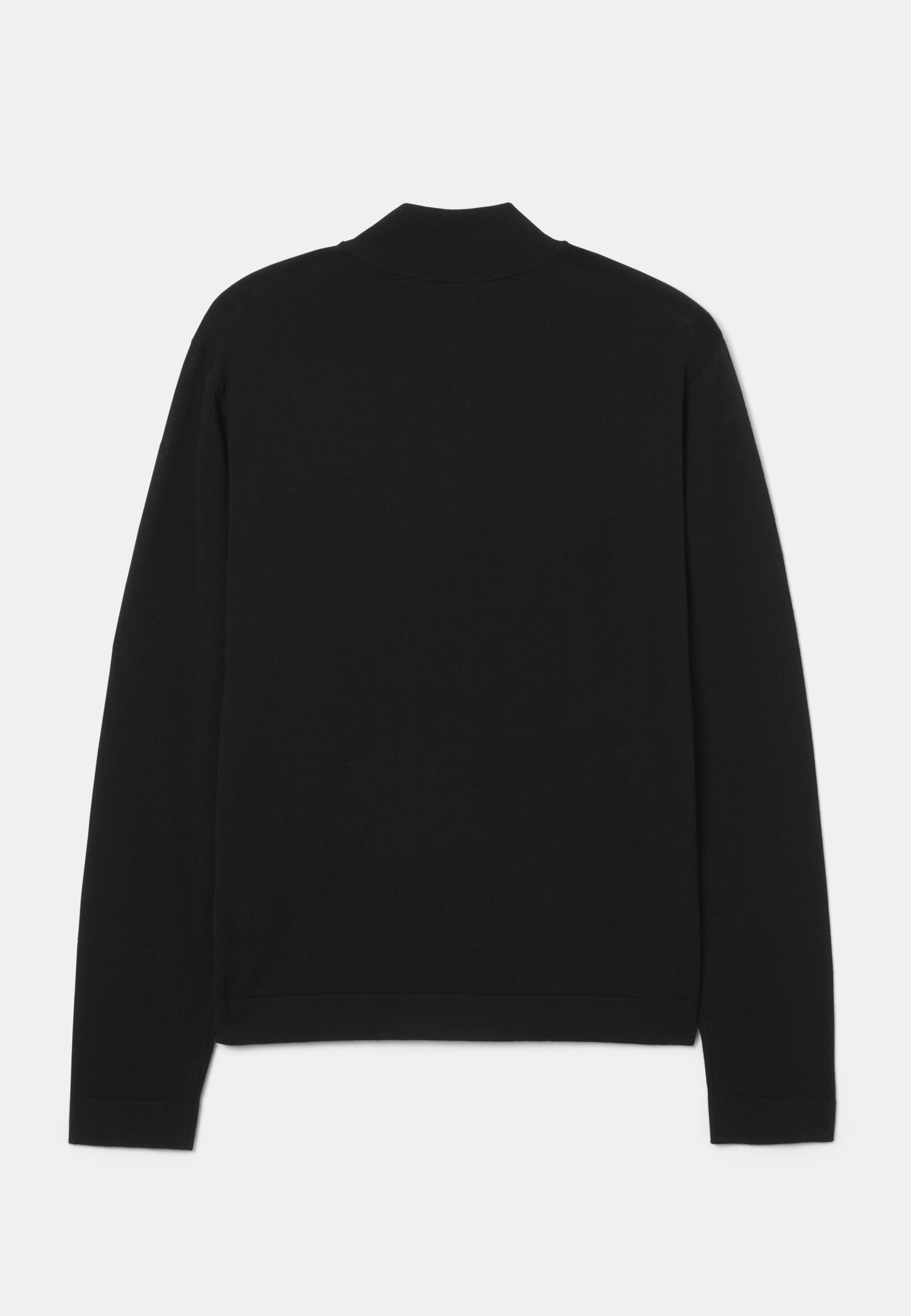Ulltröja med half zip MAEL, från NORVIE, i färgen Black. Klicka för att öppna bilden i stort format