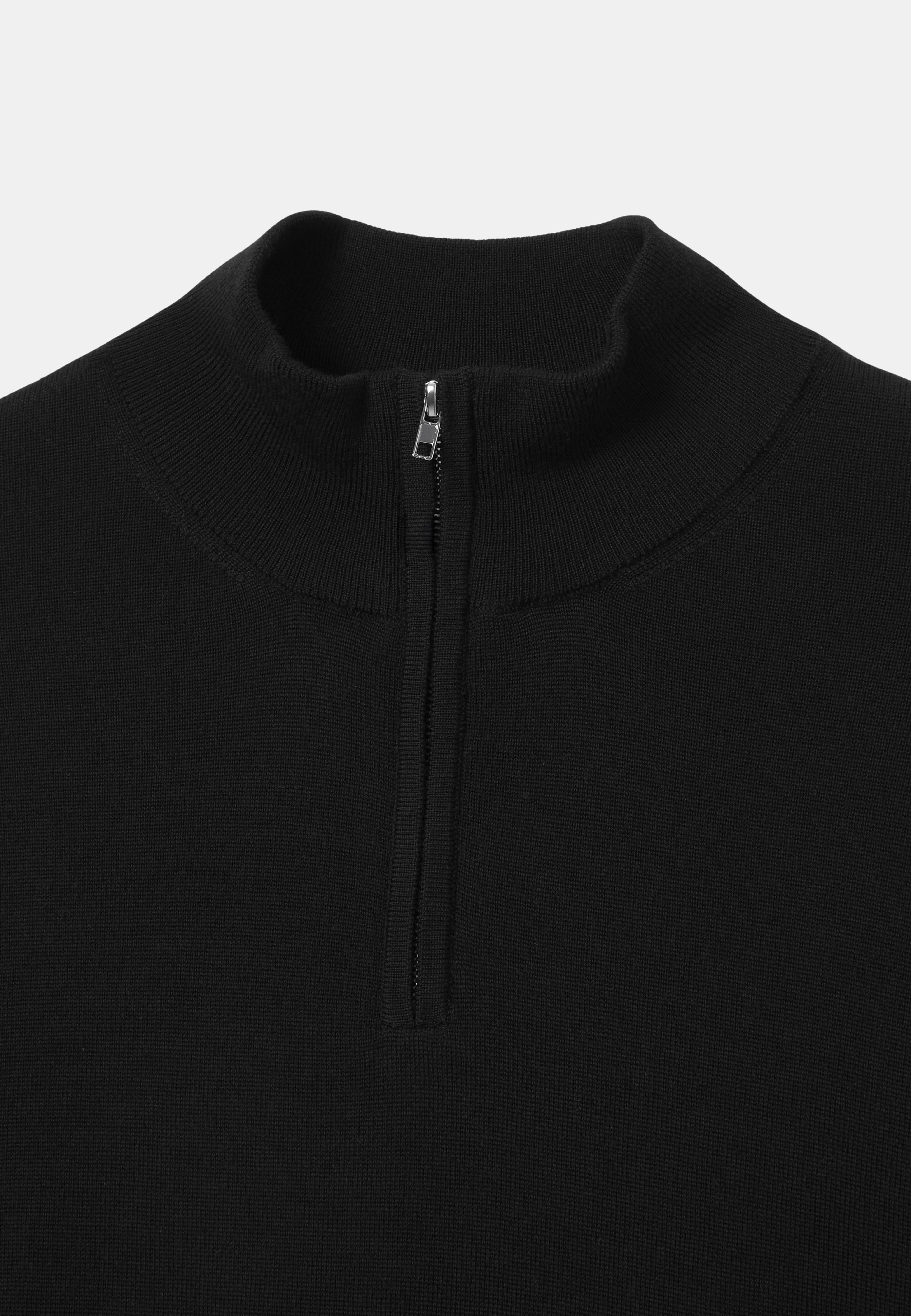 Ulltröja med half zip MAEL, från NORVIE, i färgen Black. Klicka för att öppna bilden i stort format
