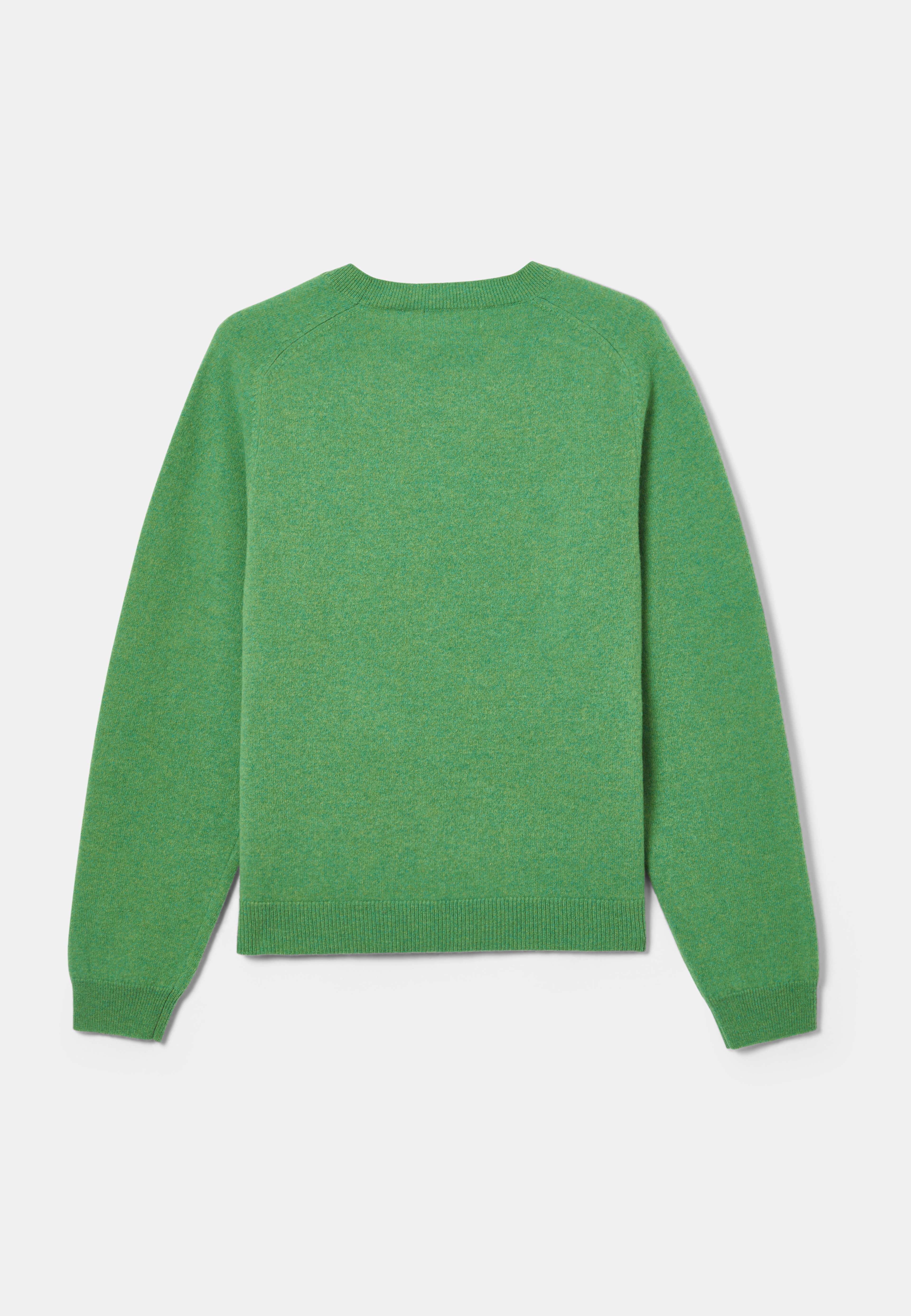 Stickad ulltröja EBBA, från Carin Wester, i färgen Bright Green. Klicka för att öppna bilden i stort format