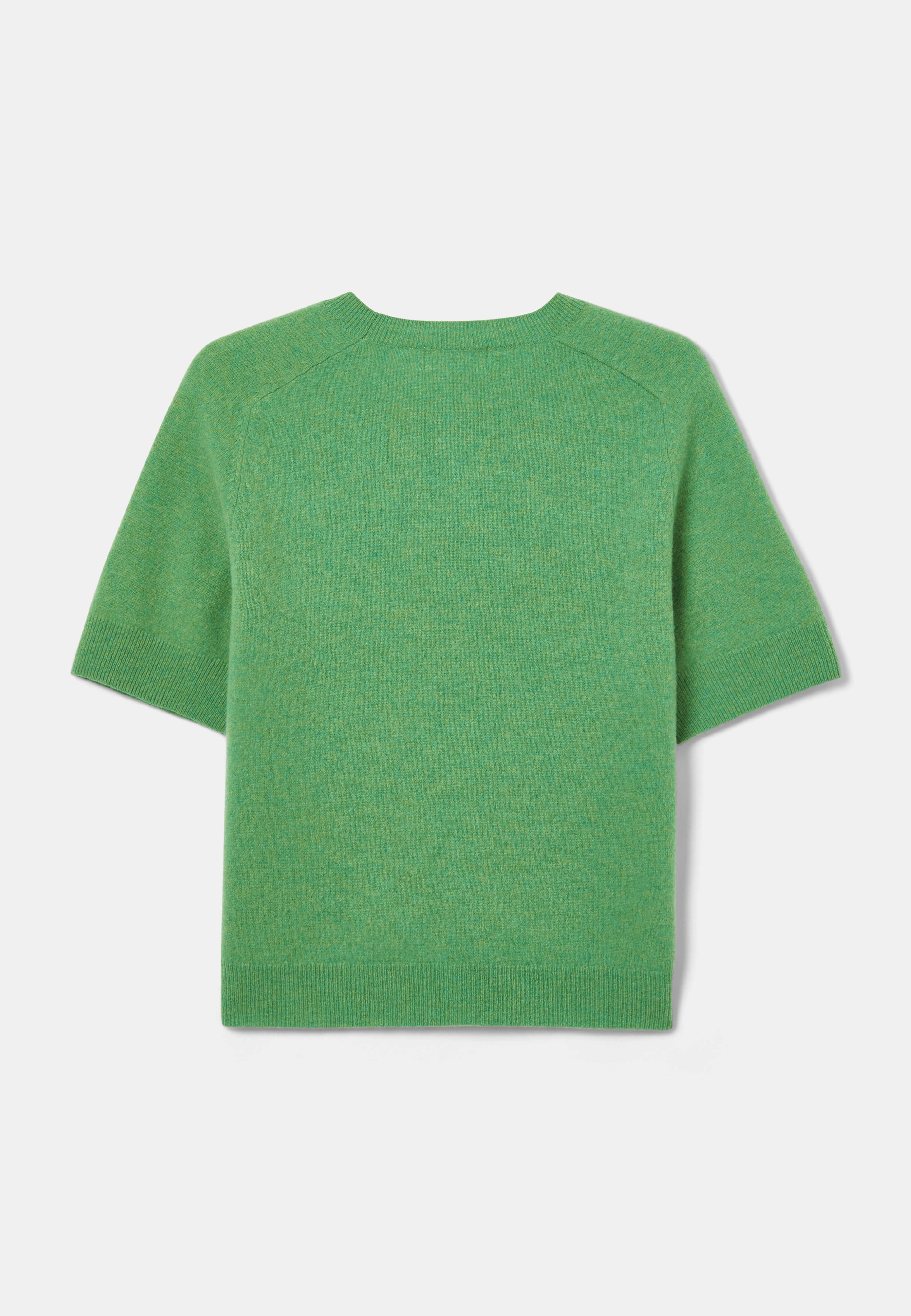 Finstickad topp i ull EYLA, från Carin Wester, i färgen Bright Green. Klicka för att öppna bilden i stort format