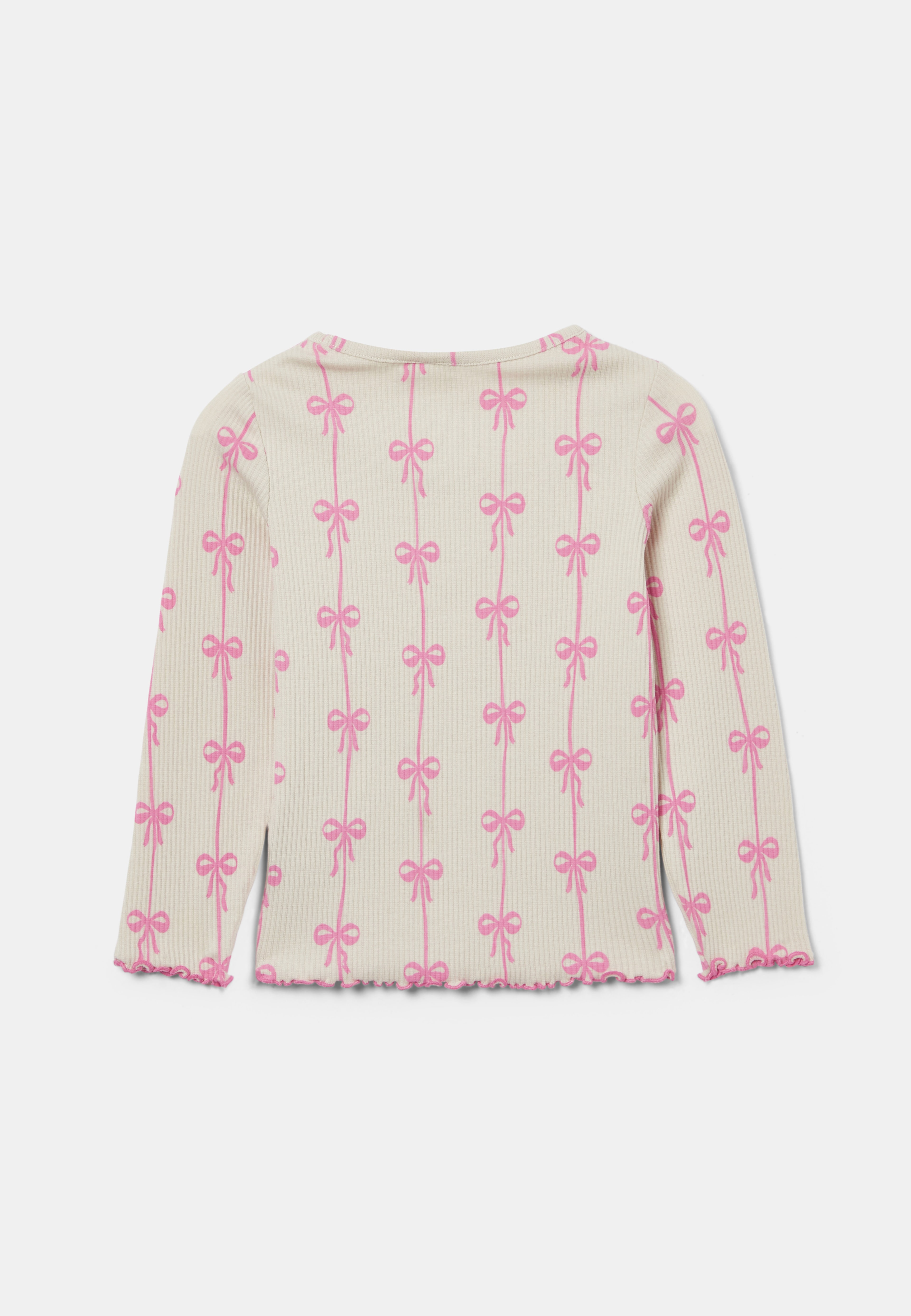 Ribbad tröja EMMY, från RIKIKI, i färgen Pink Bow. Klicka för att öppna bilden i stort format