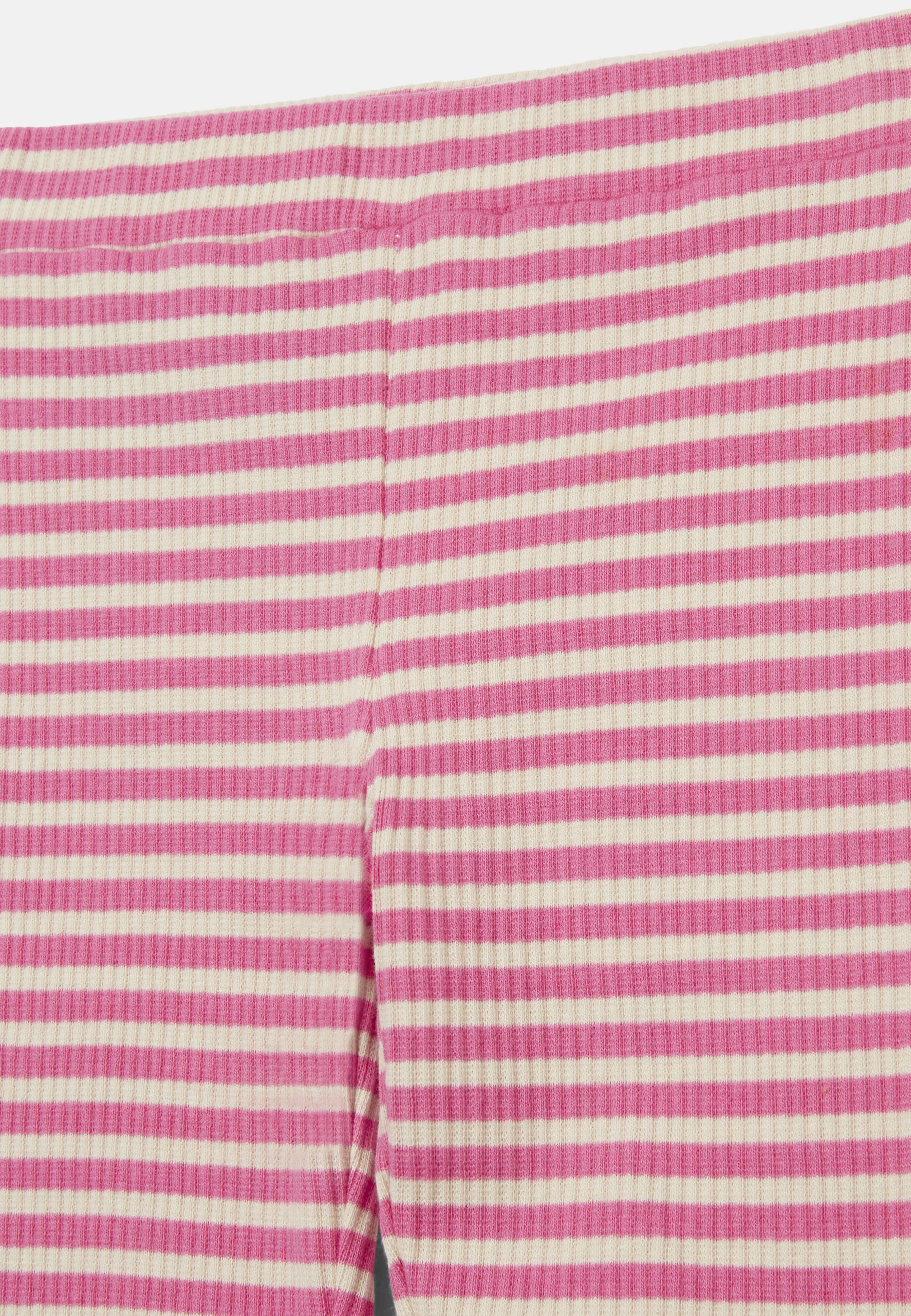 Ribbstickade leggings LOLLO, från RIKIKI, i färgen Pink Stripe. Klicka för att öppna bilden i stort format