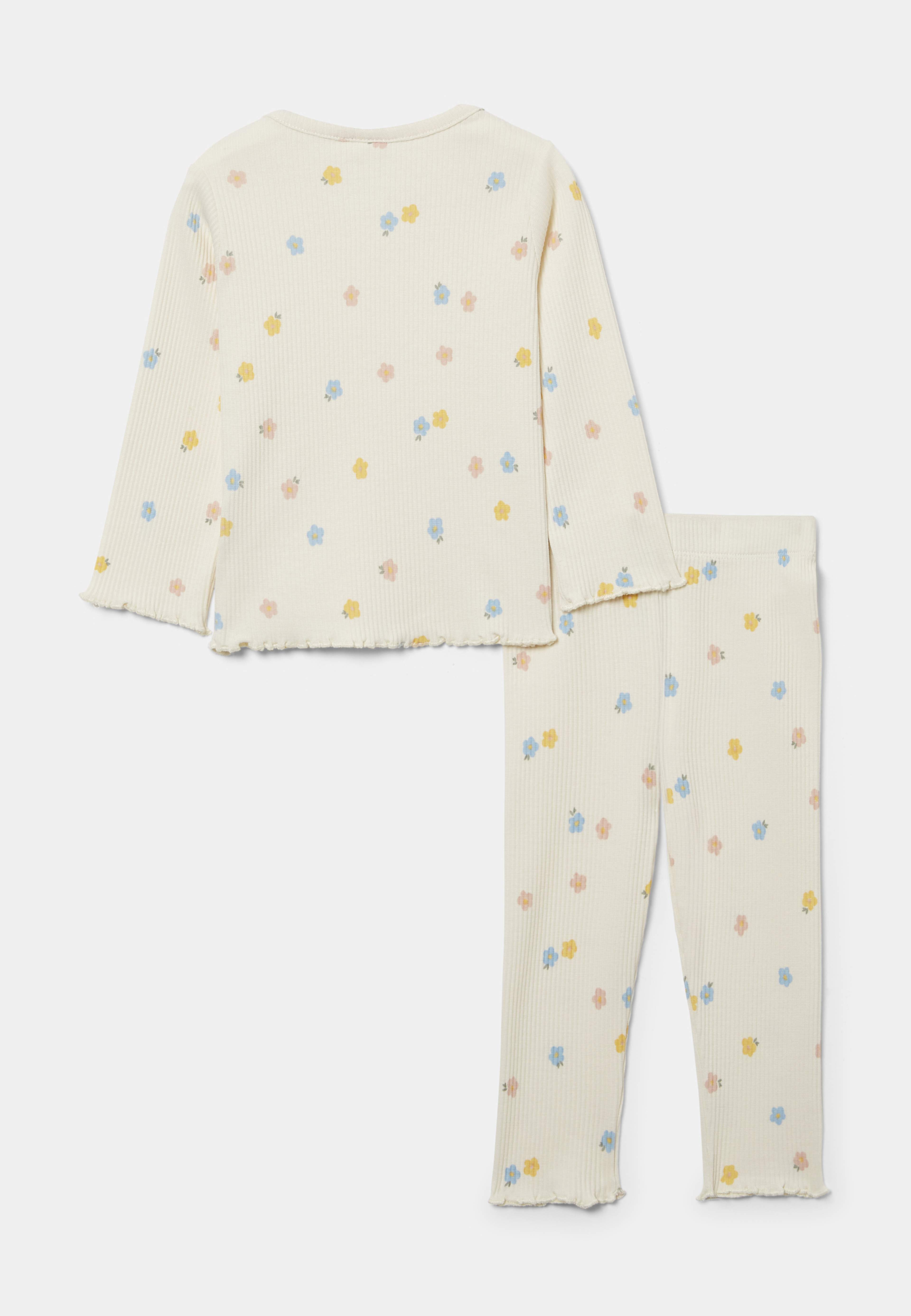 Ribbat set AMI, från RIKIKI, i färgen Multi Flower. Klicka för att öppna bilden i stort format