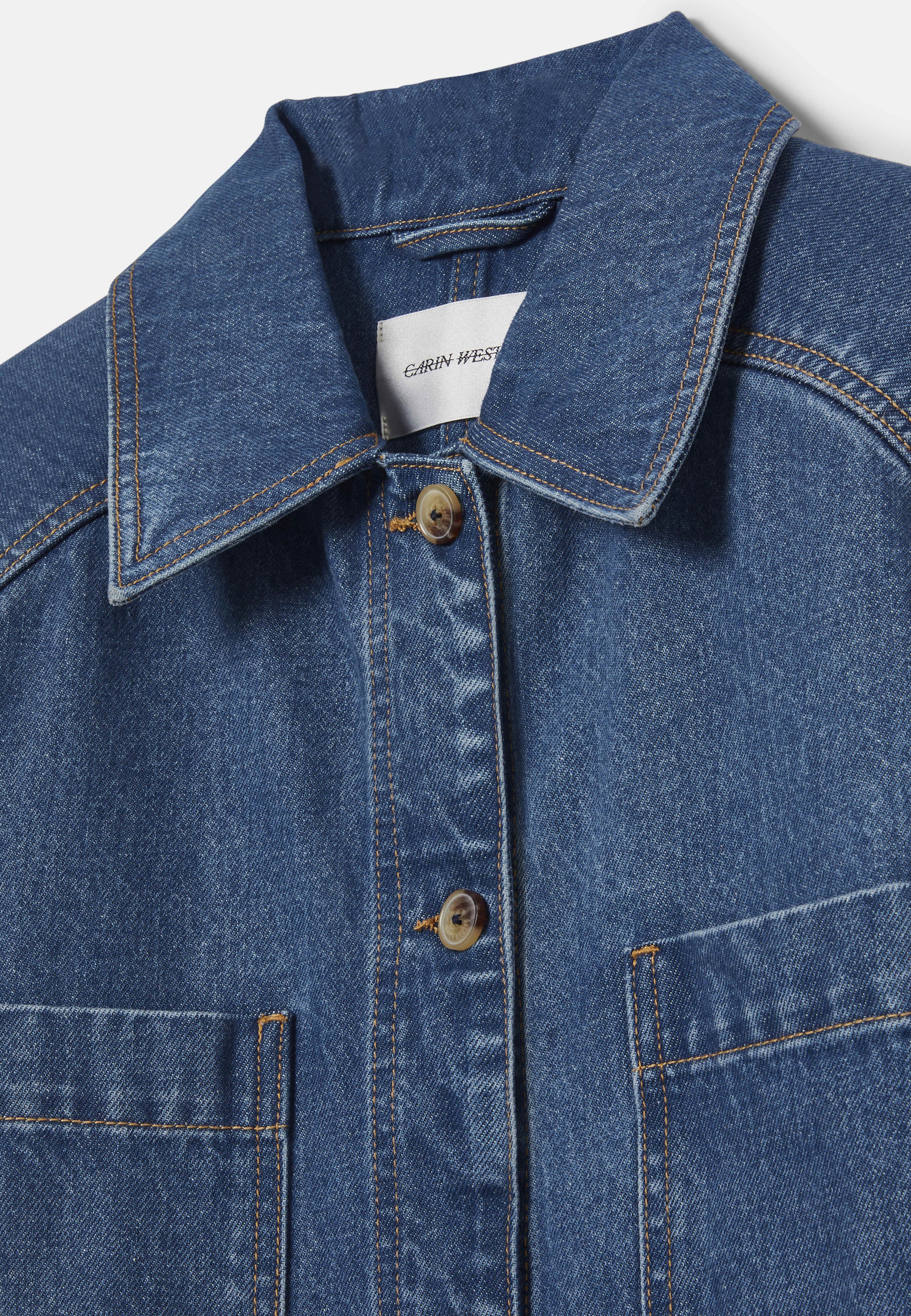 Jeansjacka COLETTE, från Carin Wester, i färgen Indigo Blue. Klicka för att öppna bilden i stort format