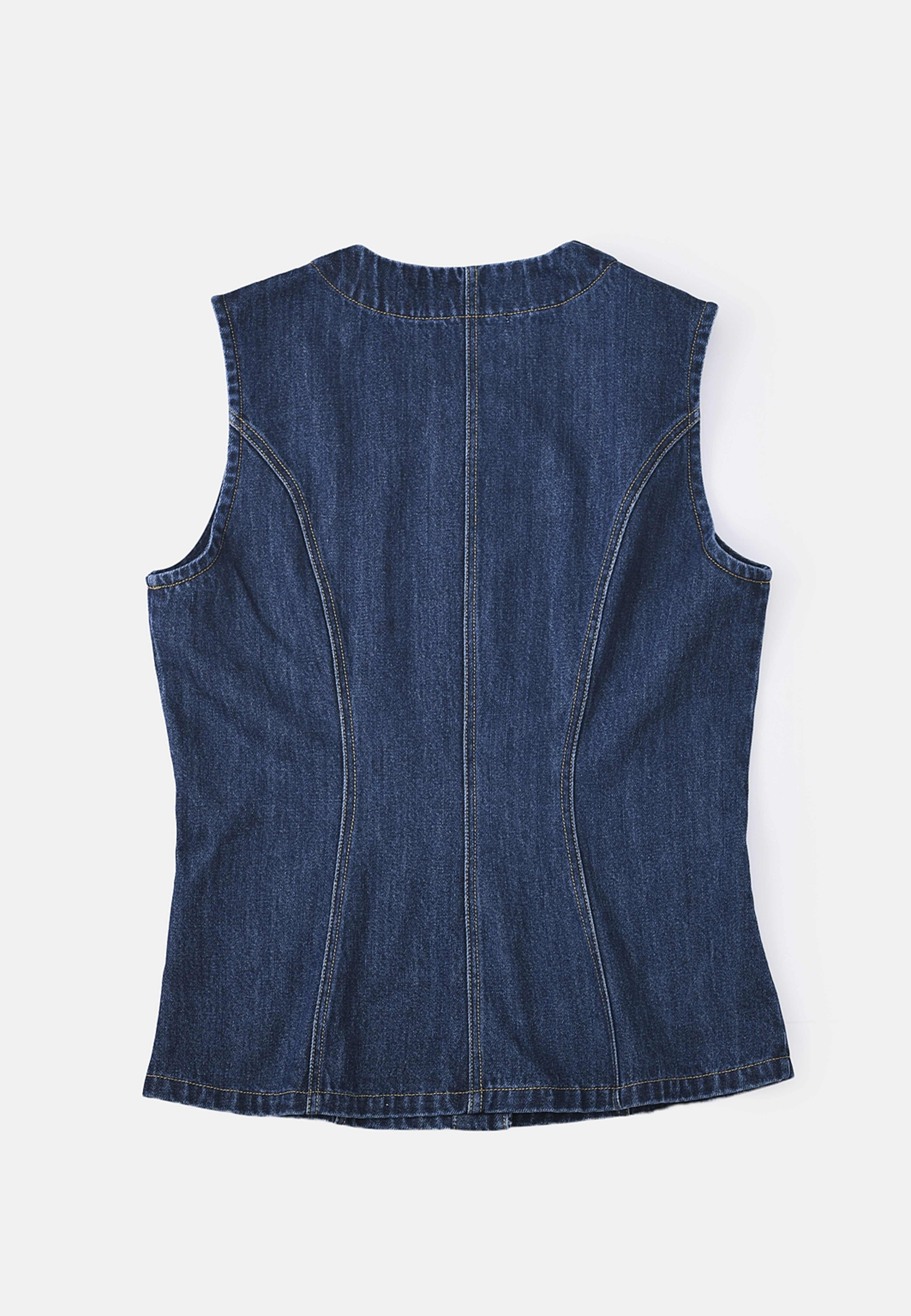 Denimväst SEYDE, från Carin Wester, i färgen Mid Blue. Klicka för att öppna bilden i stort format