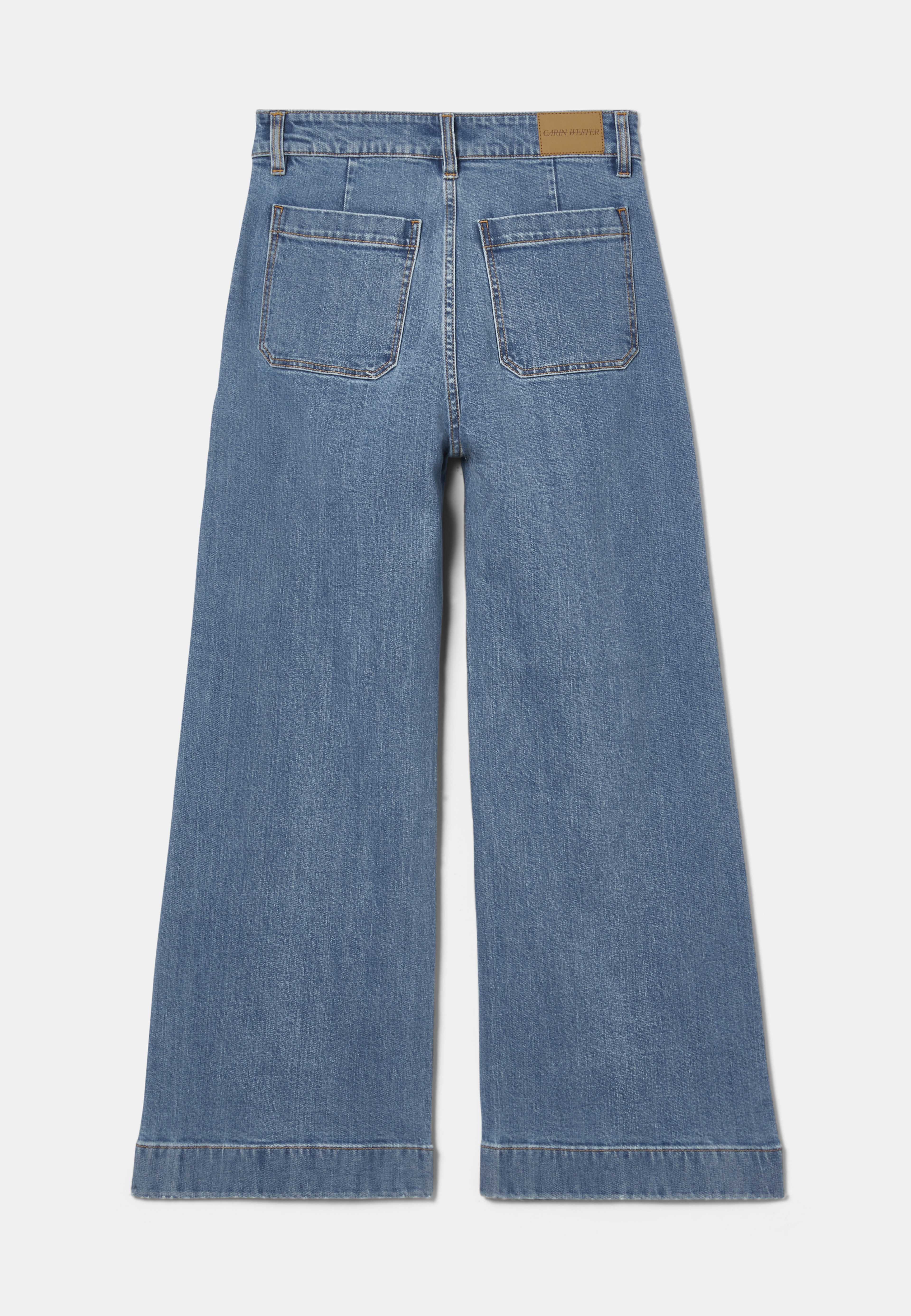 Slimfit-jeans med hög midja INE, från Carin Wester, i färgen Indigo Light Wash. Klicka för att öppna bilden i stort format