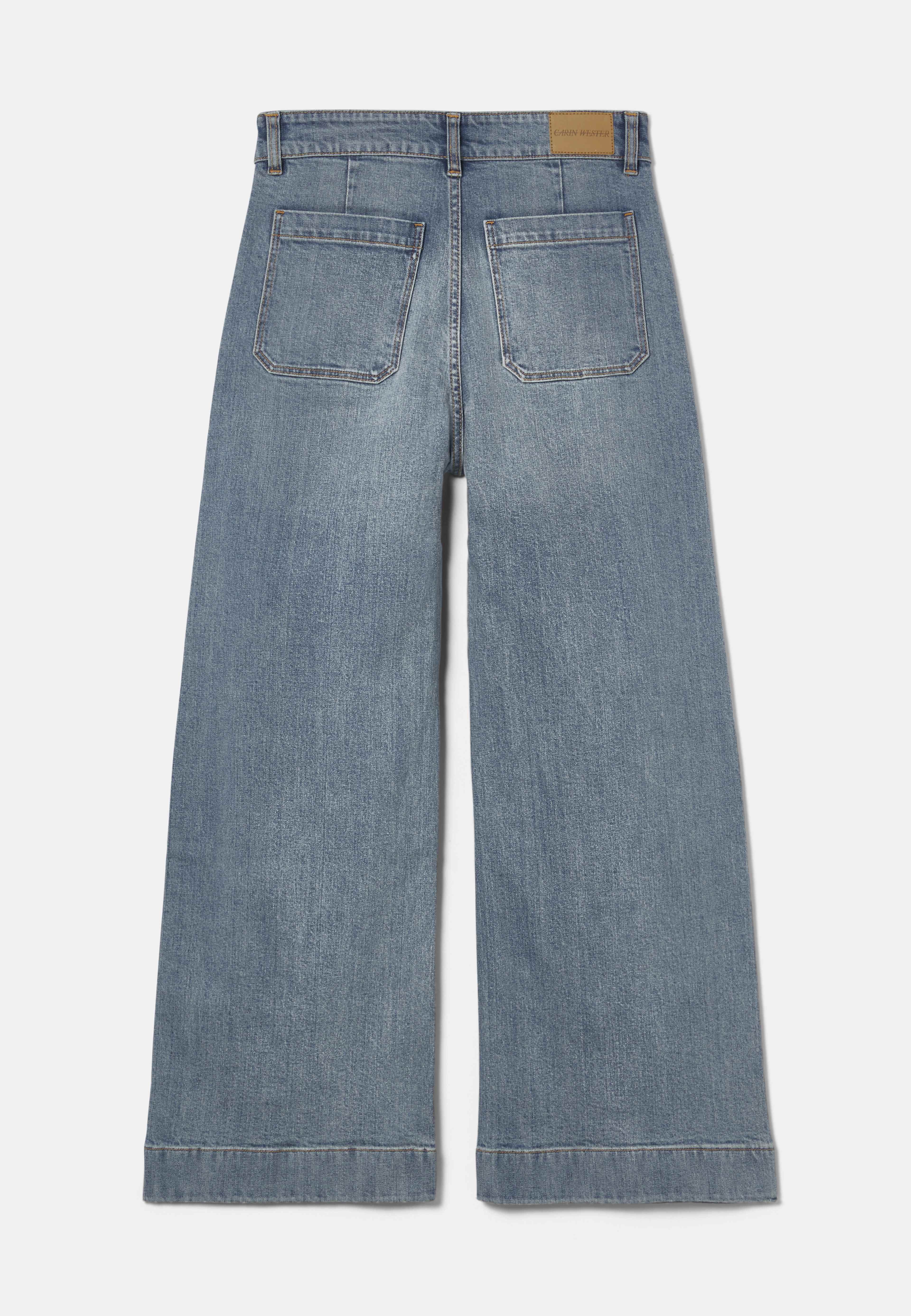 Slimfit-jeans med hög midja INE, från Carin Wester, i färgen Vintage Blå. Klicka för att öppna bilden i stort format