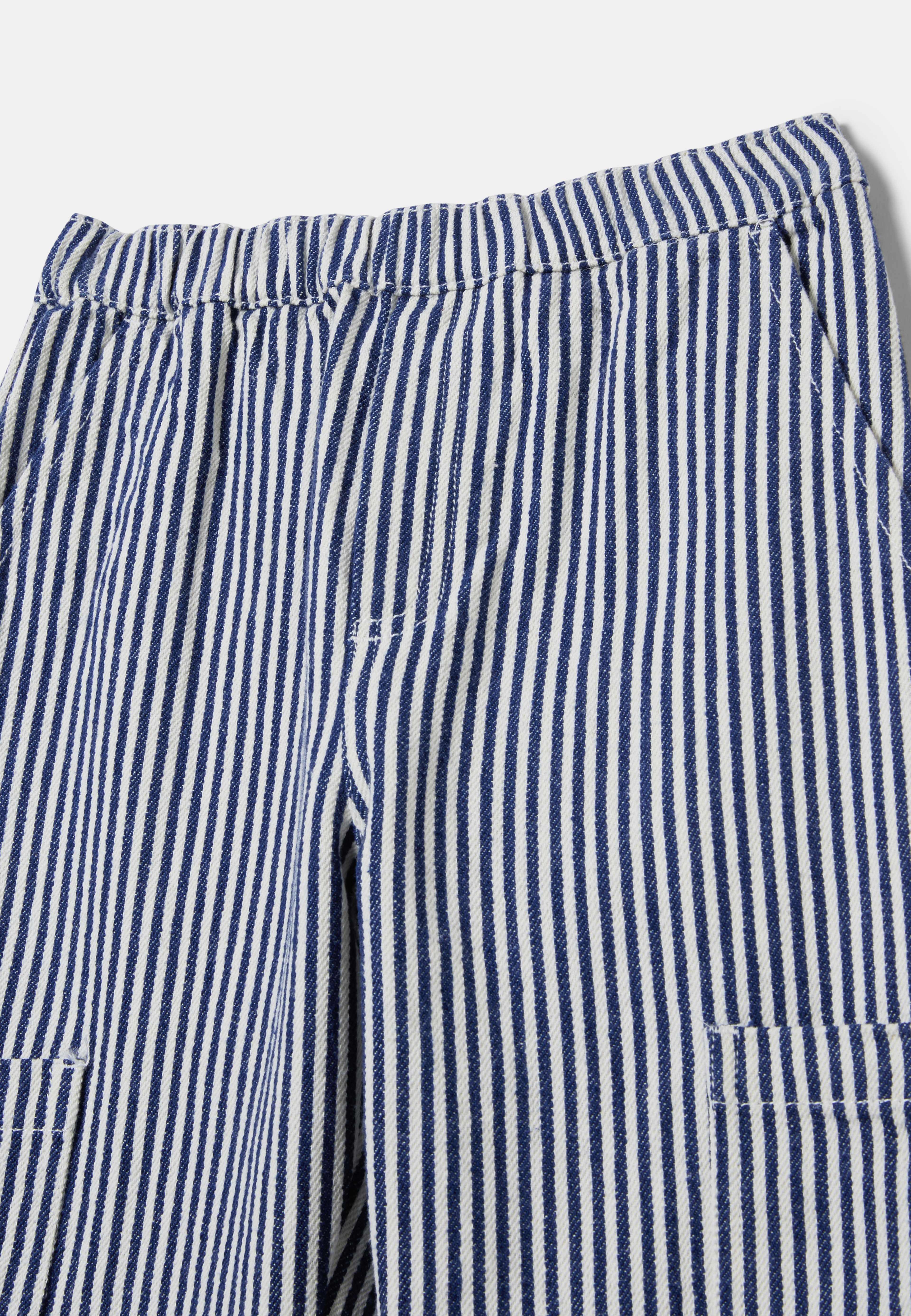 Twillbyxor ABBE, från RIKIKI, i färgen Blue Stripe. Klicka för att öppna bilden i stort format