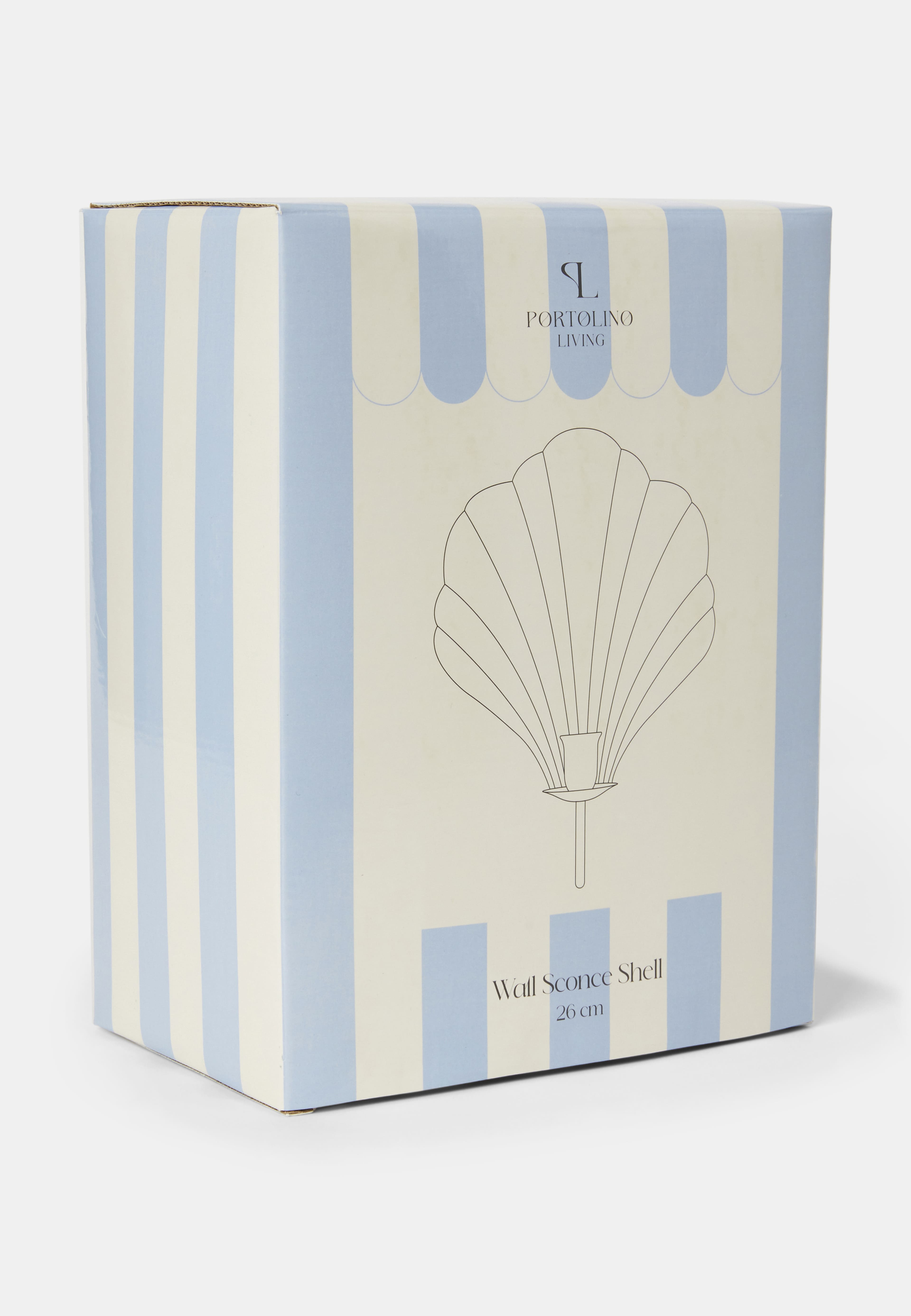Väggljusstake SHELL, från PORTOLINO LIVING, i färgen Silver. Klicka för att öppna bilden i stort format