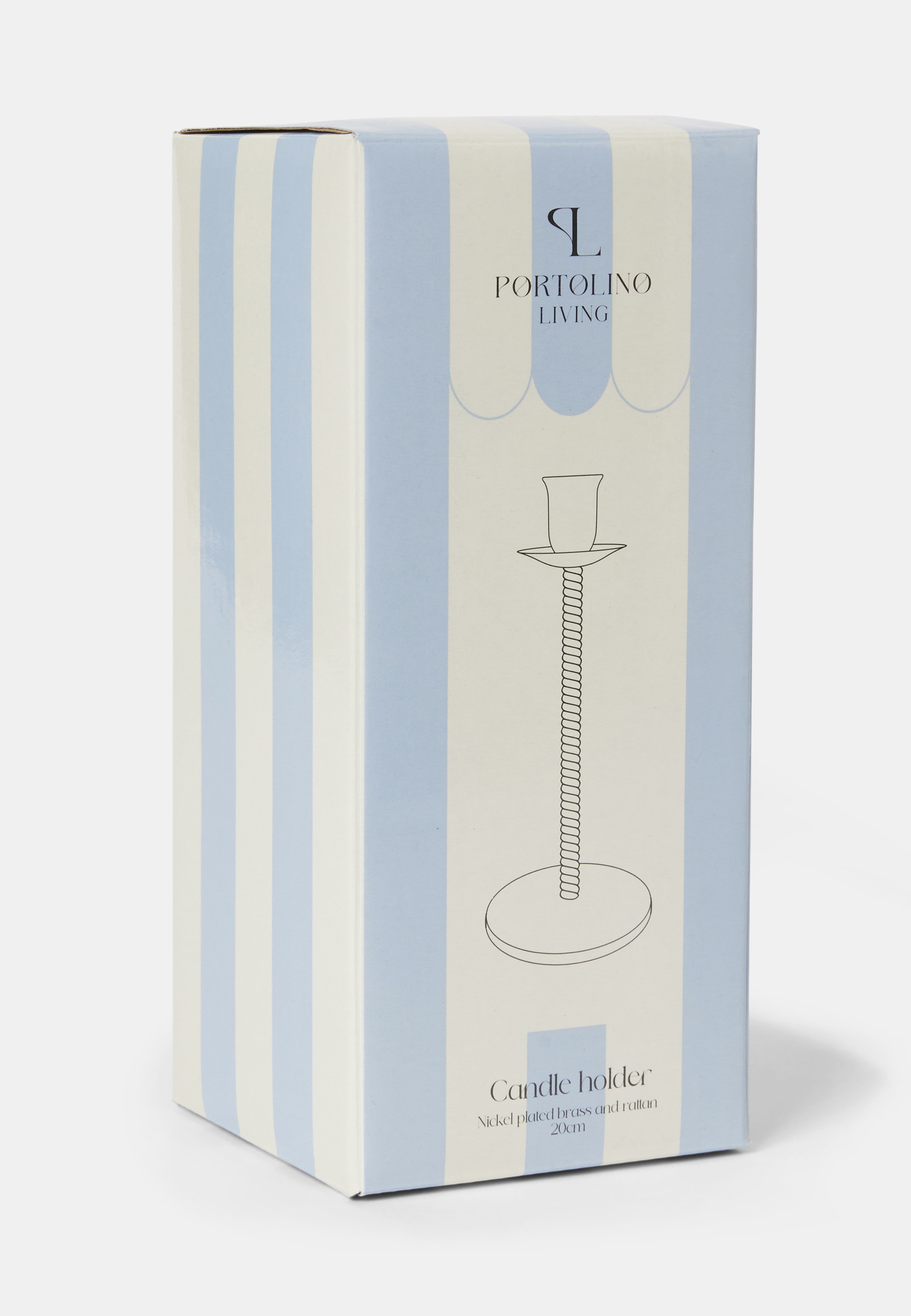 Ljusstake rotting 20 cm, från PORTOLINO LIVING, i färgen Silver. Klicka för att öppna bilden i stort format