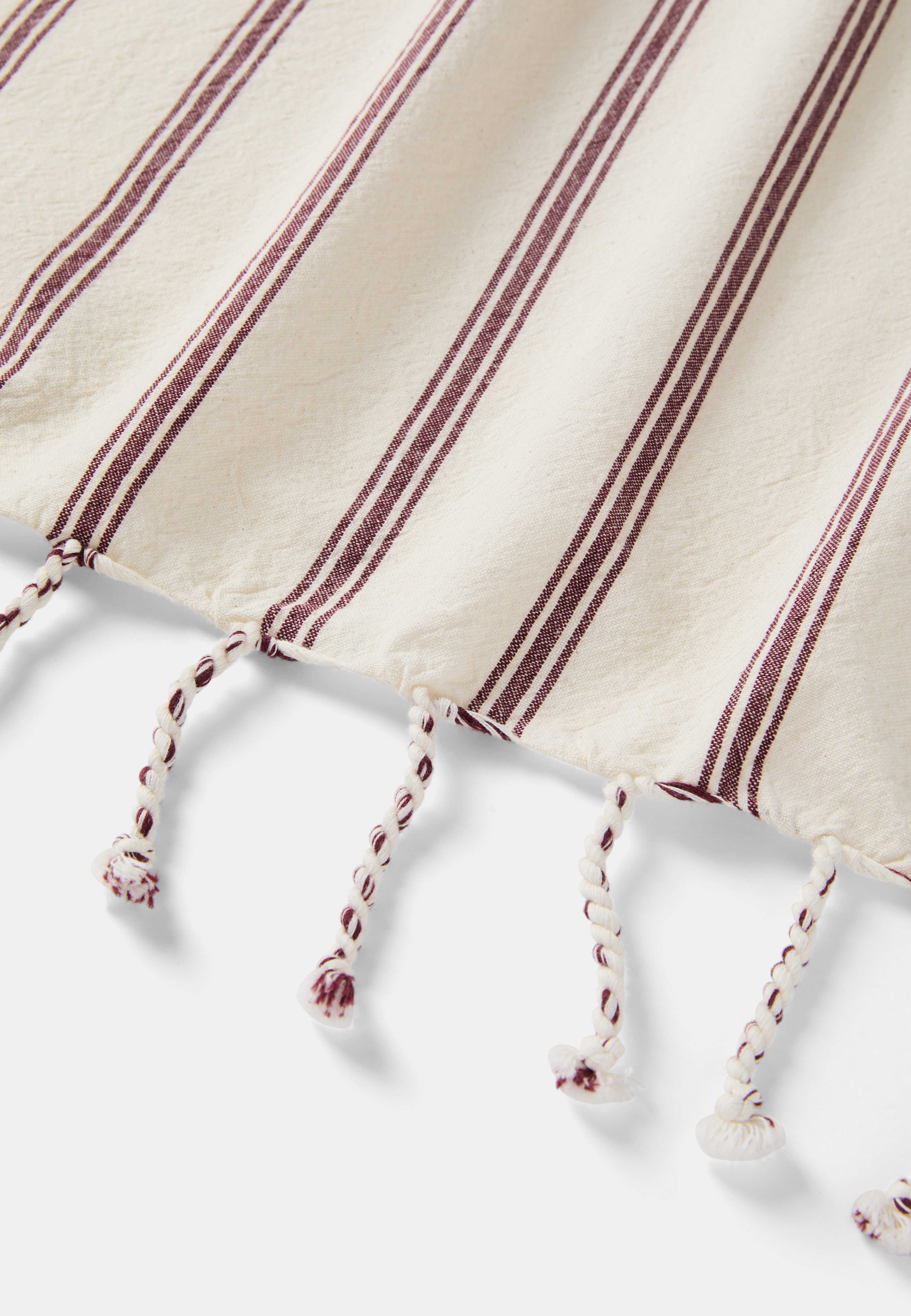 Handduk HAMAM 90x160 cm, från Åhléns Home, i färgen Dk Red Stripe. Klicka för att öppna bilden i stort format