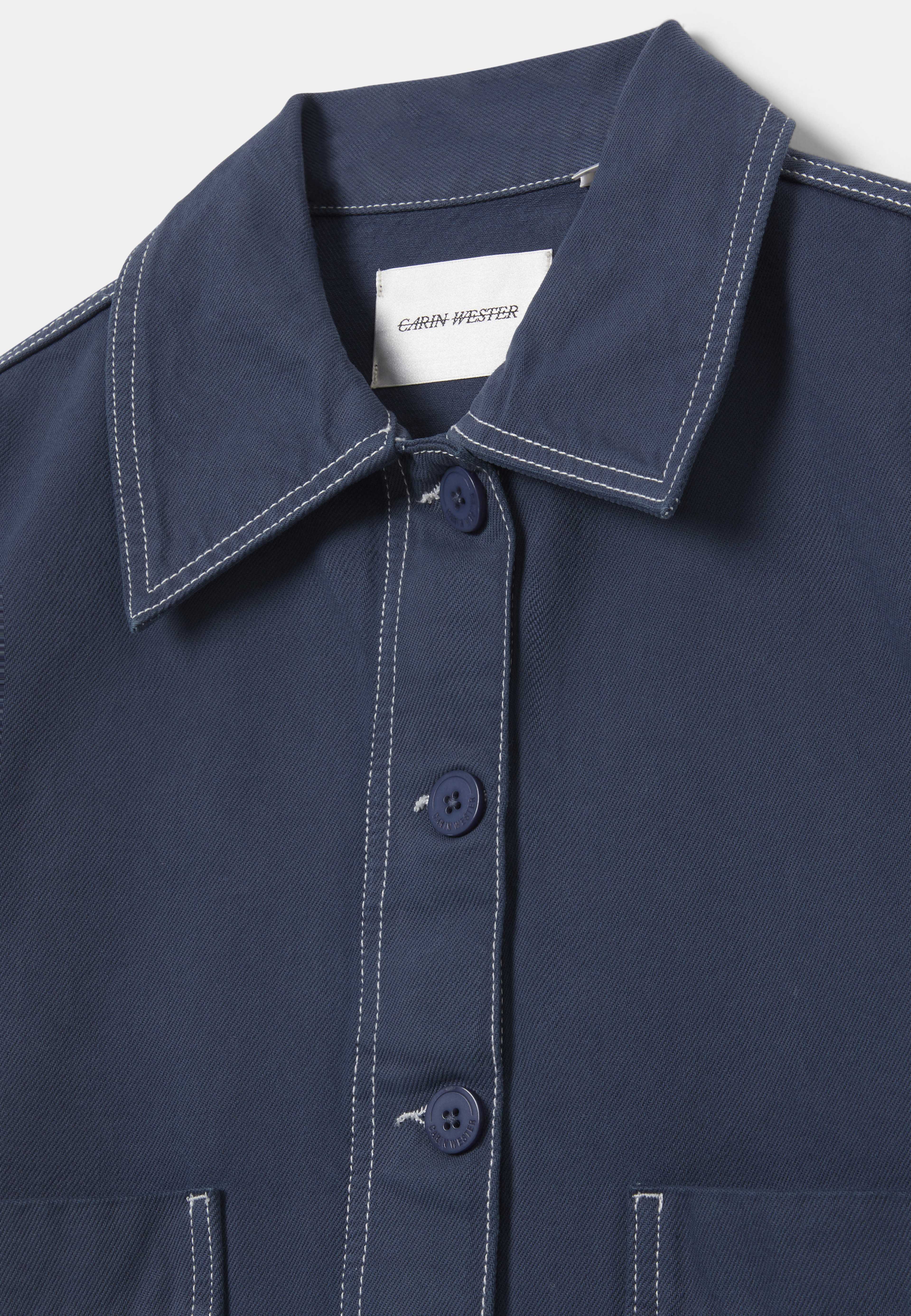 Twilljacka JETTE, från Carin Wester, i färgen French Blue. Klicka för att öppna bilden i stort format