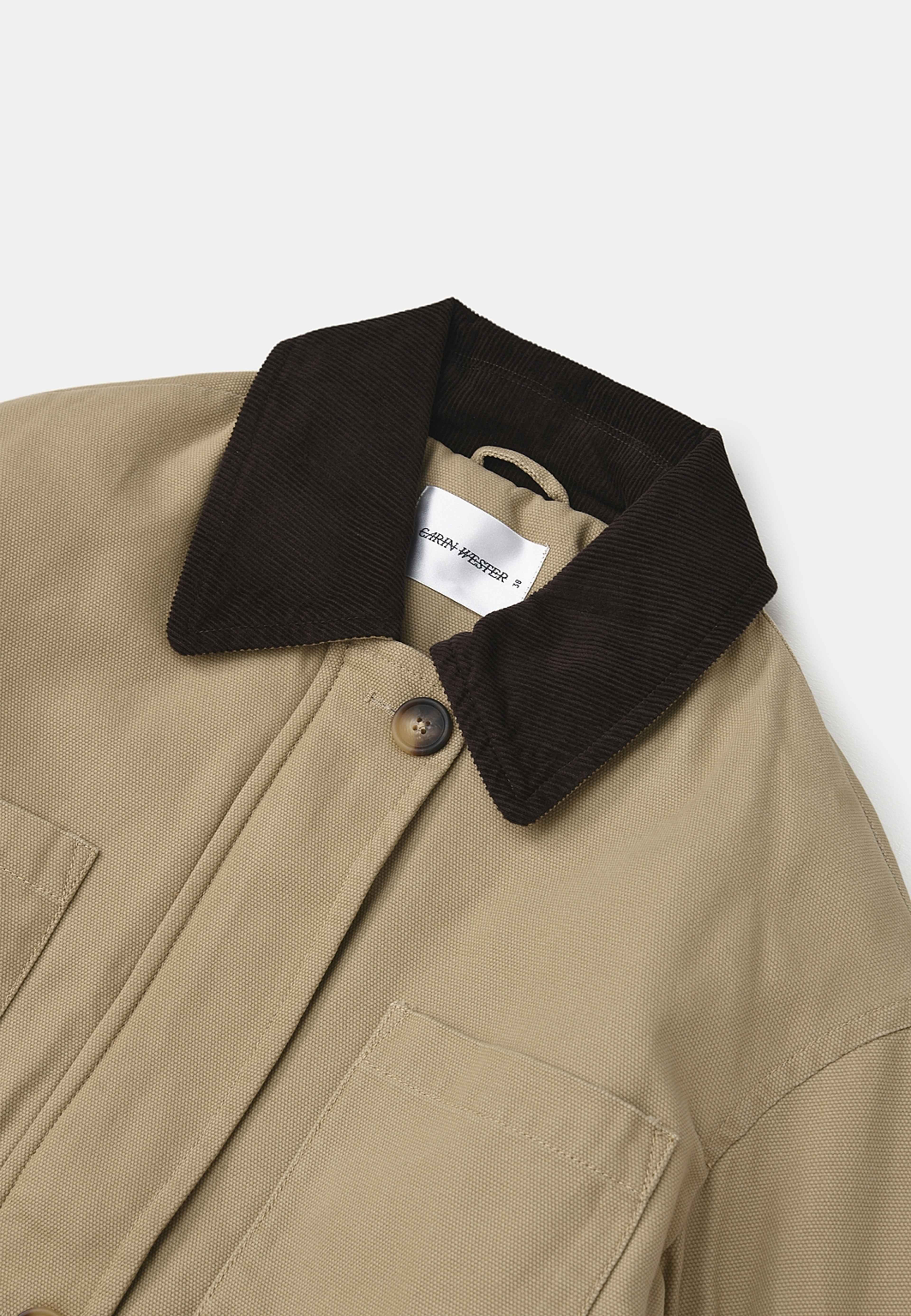 Bomullsjacka ALDA, från Carin Wester, i färgen Beige. Klicka för att öppna bilden i stort format