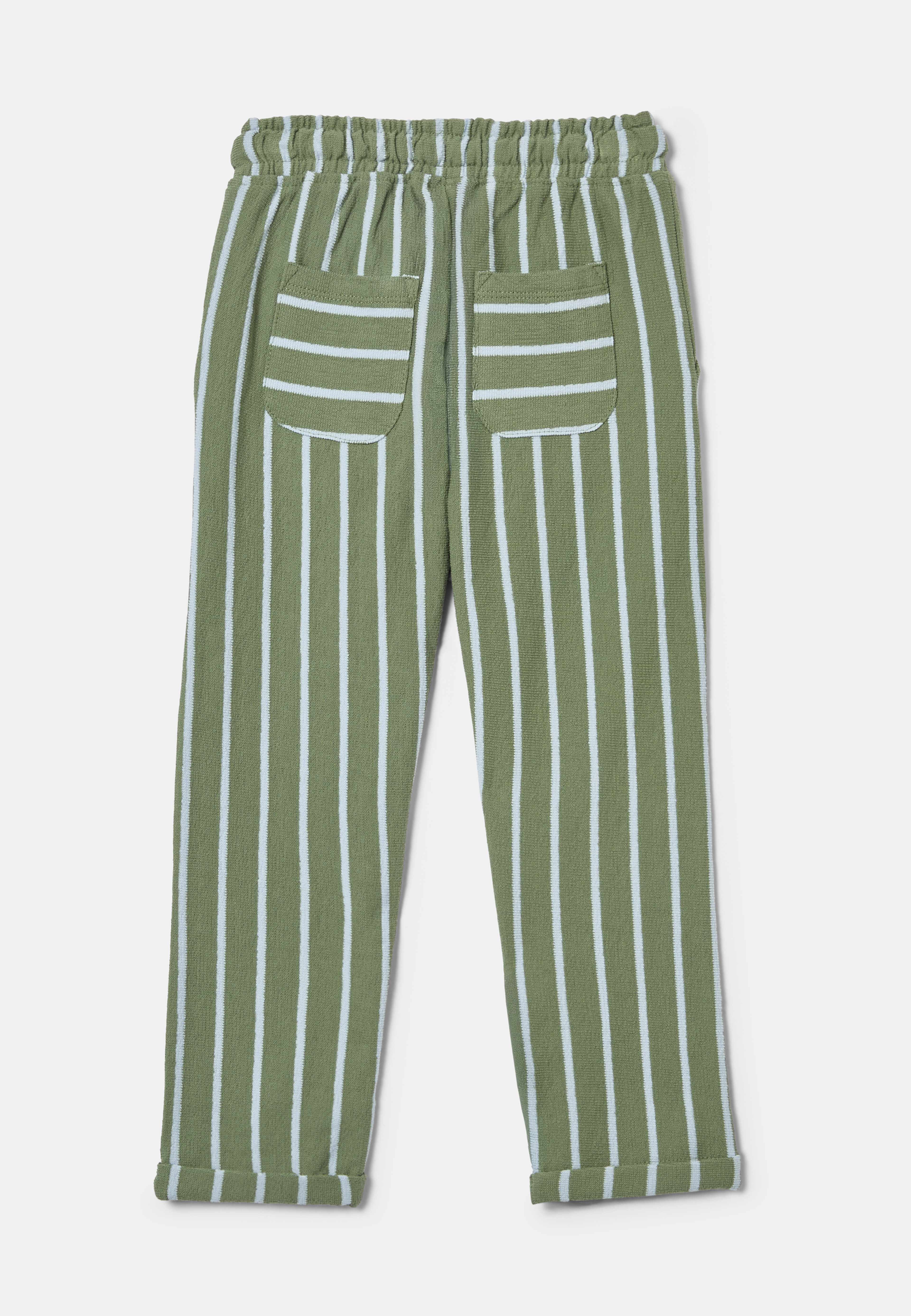 Byxor ETIENNE, från RIKIKI, i färgen Green Blue. Klicka för att öppna bilden i stort format