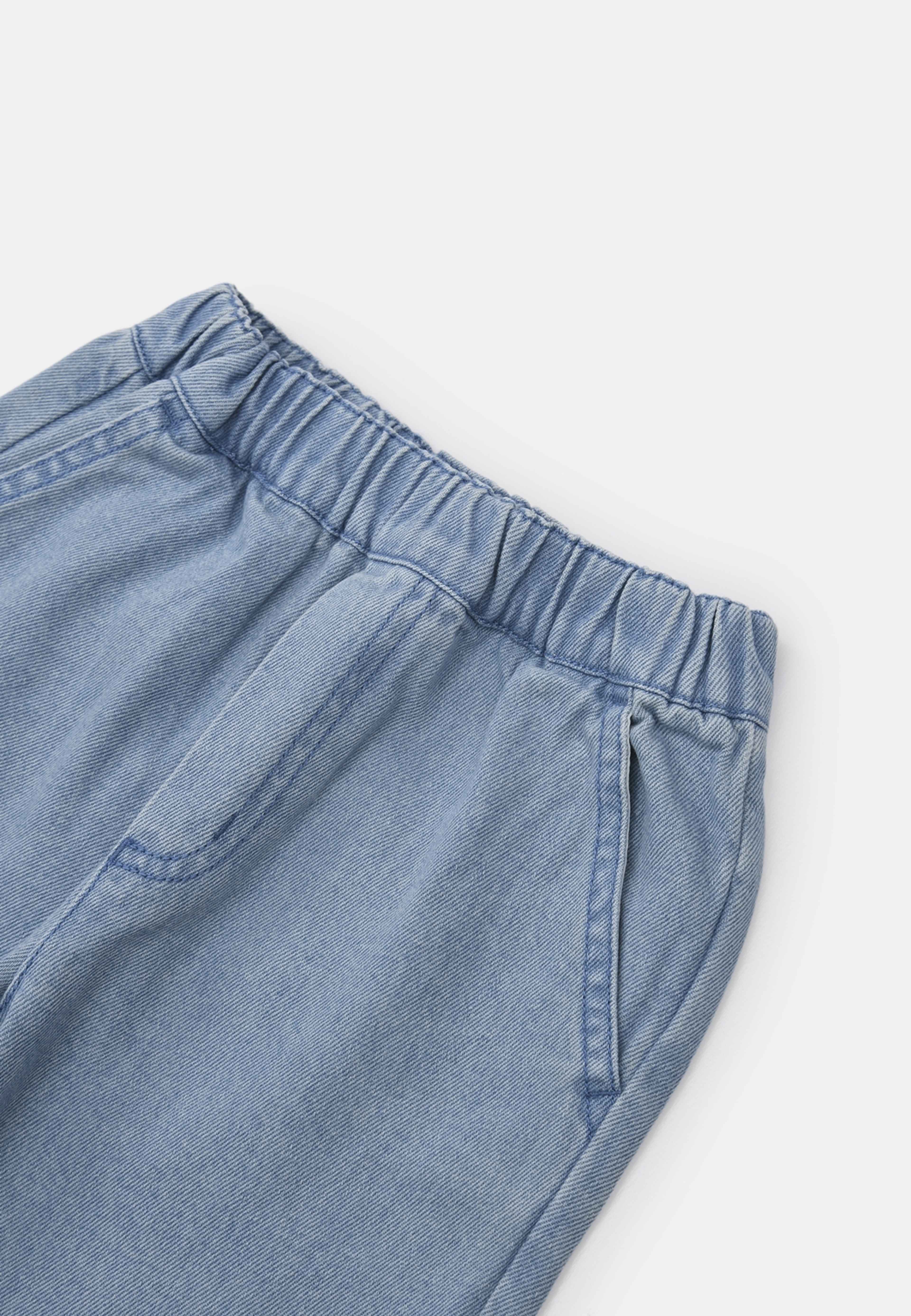 Pull-on denimbyxor ABBE, från RIKIKI, i färgen Blocking. Klicka för att öppna bilden i stort format