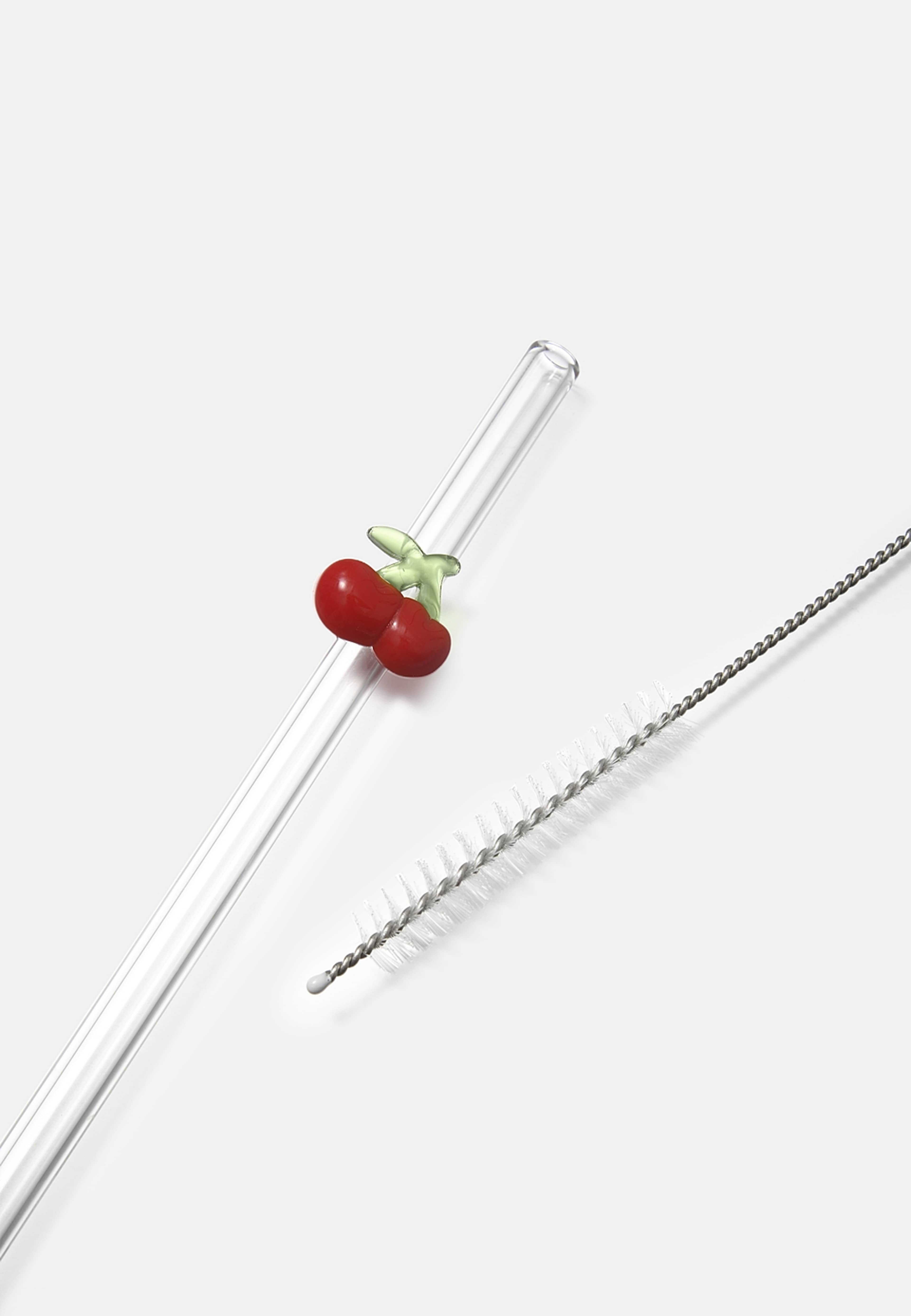 Sugrör i glas FRUITS, 4-pack, från Åhléns Home, i färgen Multi. Klicka för att öppna bilden i stort format