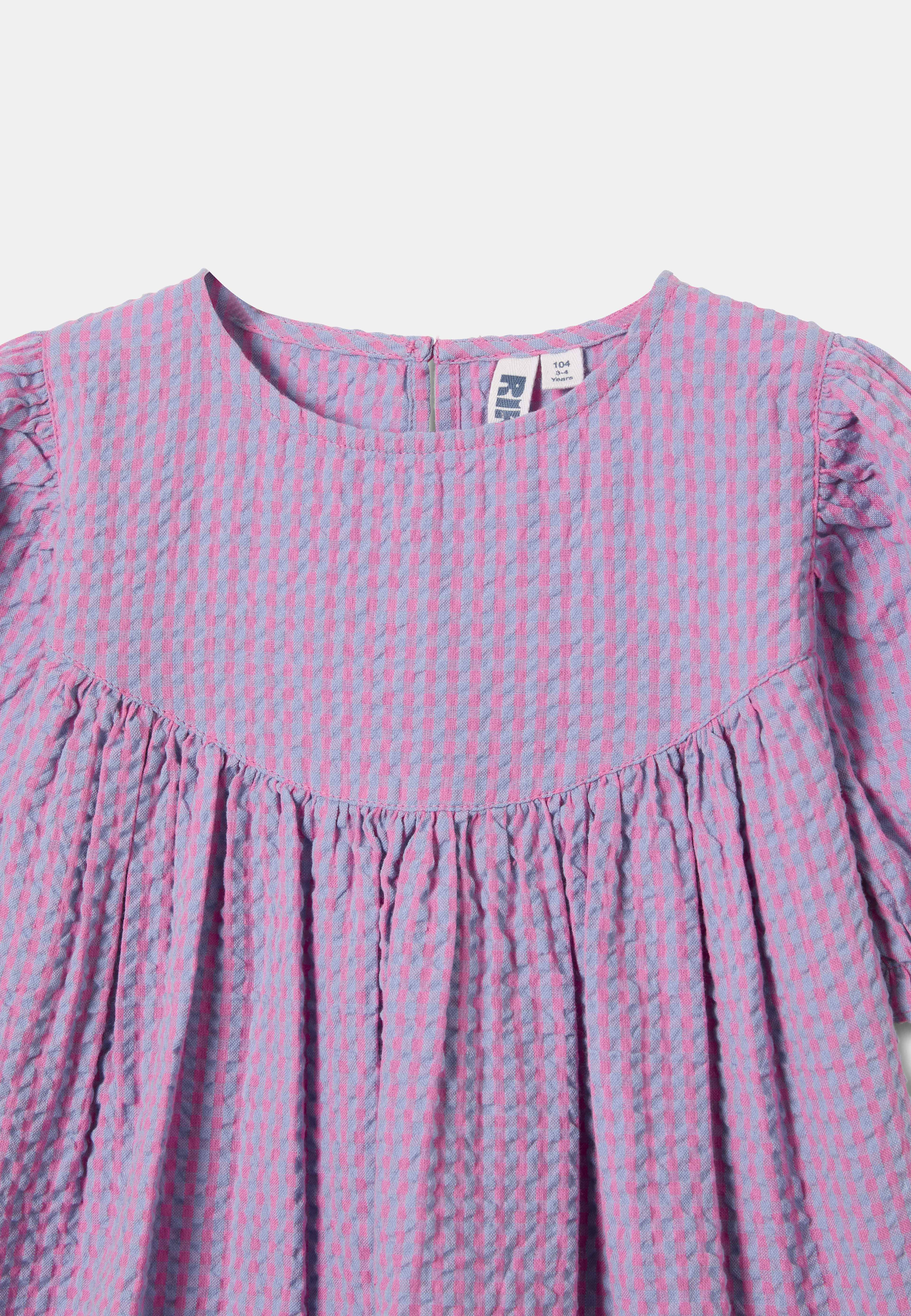 Topp MADDY gingham, från RIKIKI, i färgen Purple. Klicka för att öppna bilden i stort format