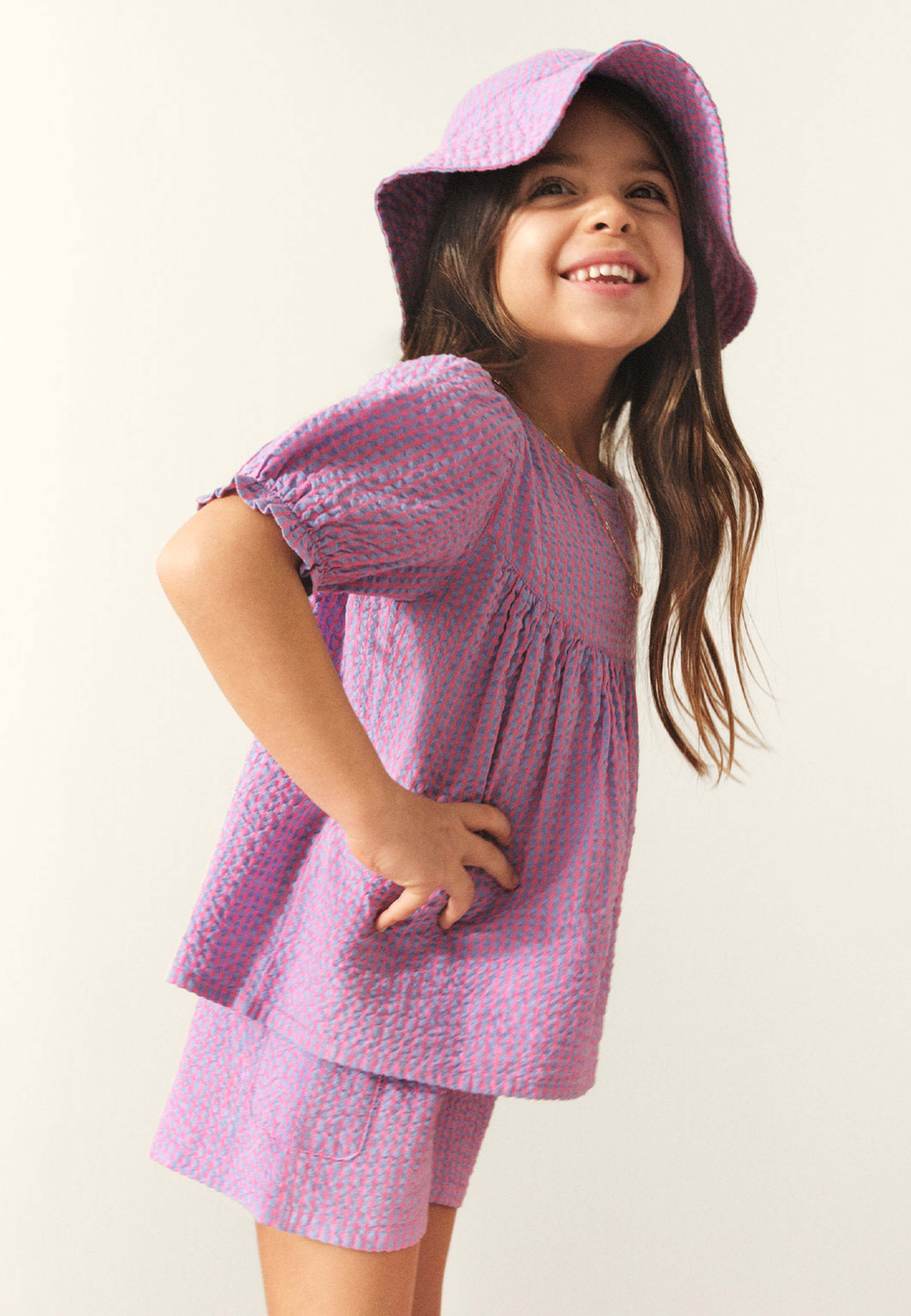 Shorts MAJA gingham, från RIKIKI, i färgen Purple. Klicka för att öppna bilden i stort format