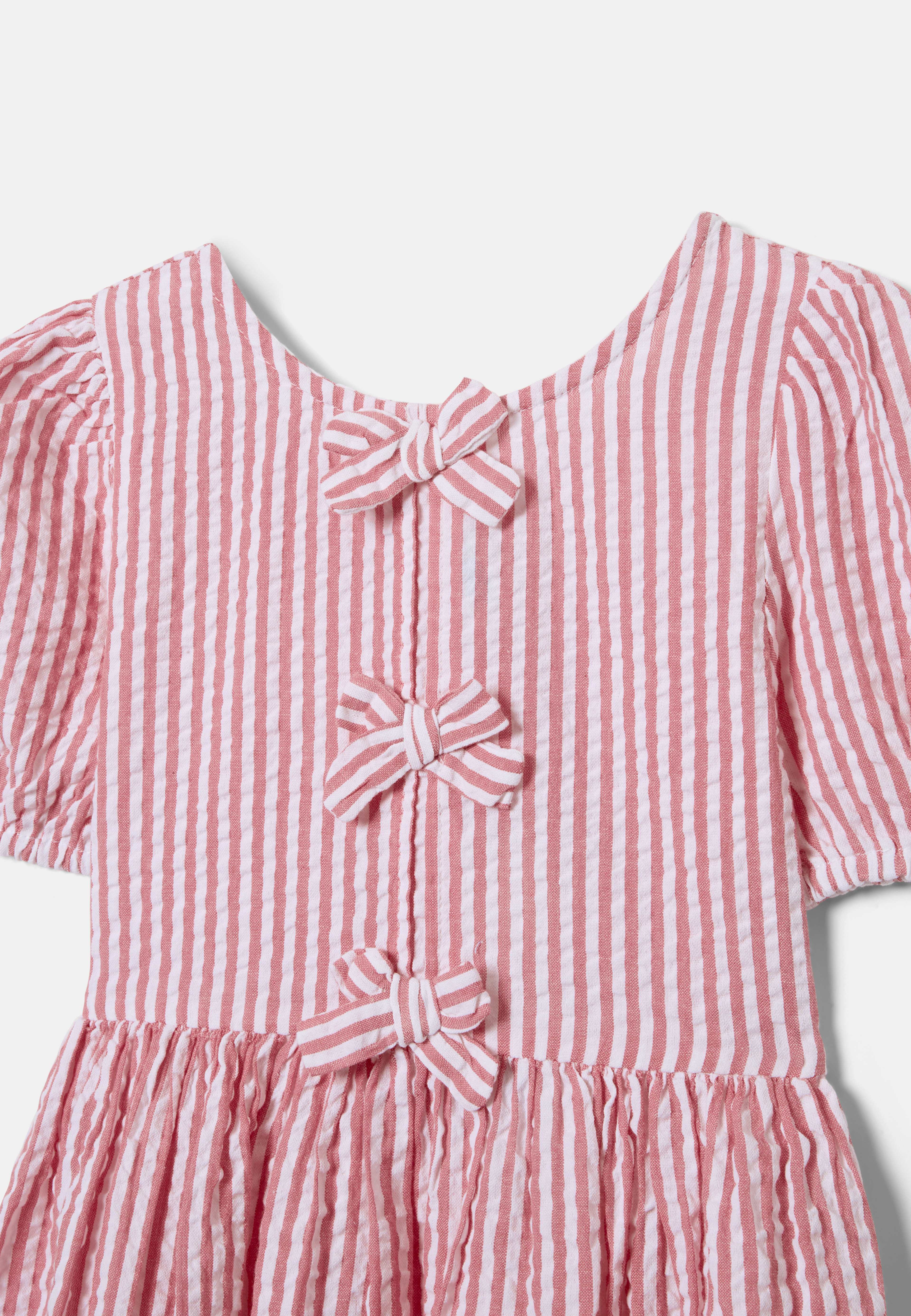 Klänning i bäckebölja CAMILLE, från RIKIKI, i färgen Pink. Klicka för att öppna bilden i stort format