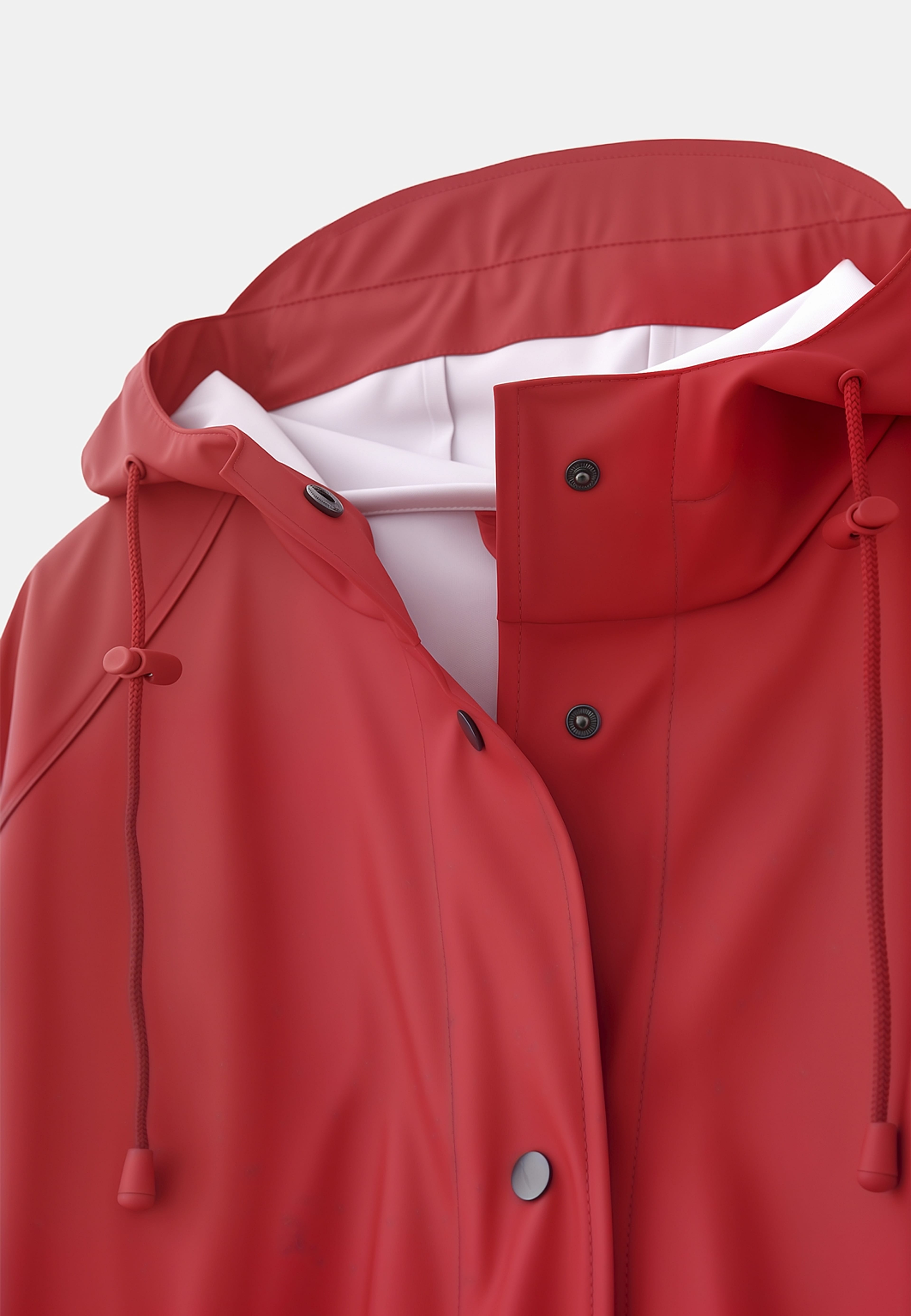 Regnjacka HEAVEN, från Å WOMAN, i färgen Bright Red. Klicka för att öppna bilden i stort format