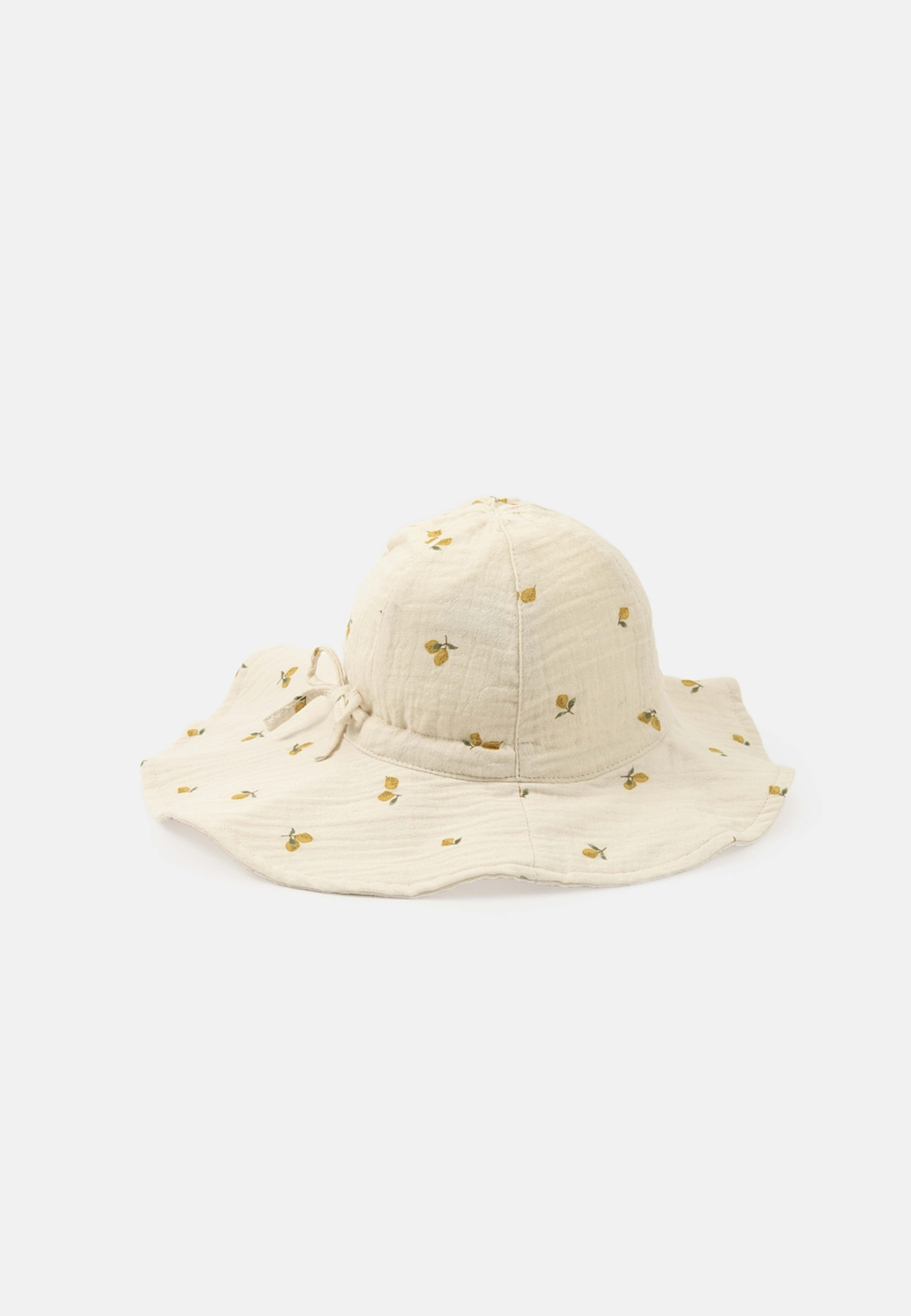 Solhatt i krinklad bomull FRED, från RIKIKI, i färgen Lemon. Klicka för att öppna bilden i stort format