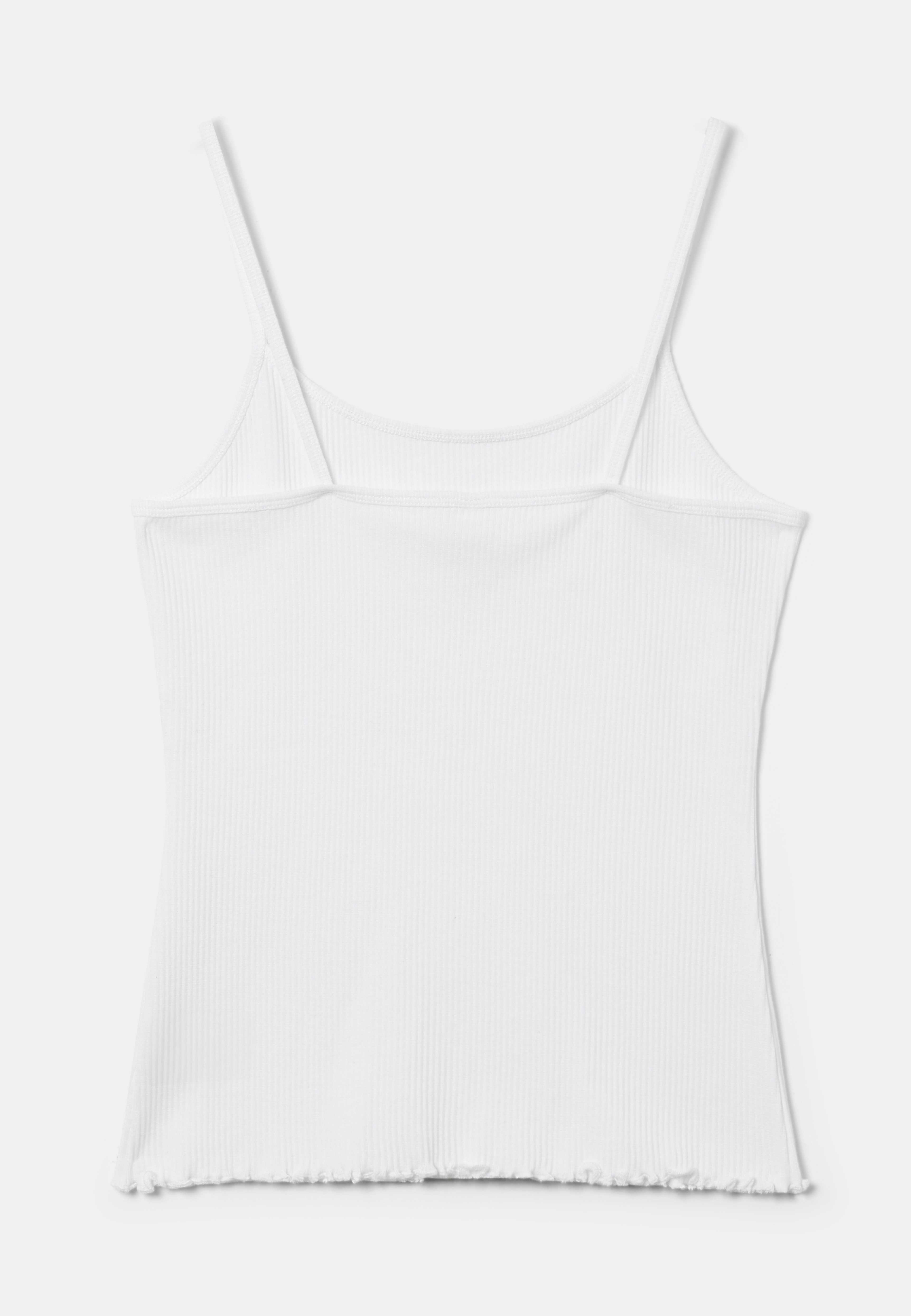 Ribbat linne ILSE, från Å WOMAN, i färgen White. Klicka för att öppna bilden i stort format