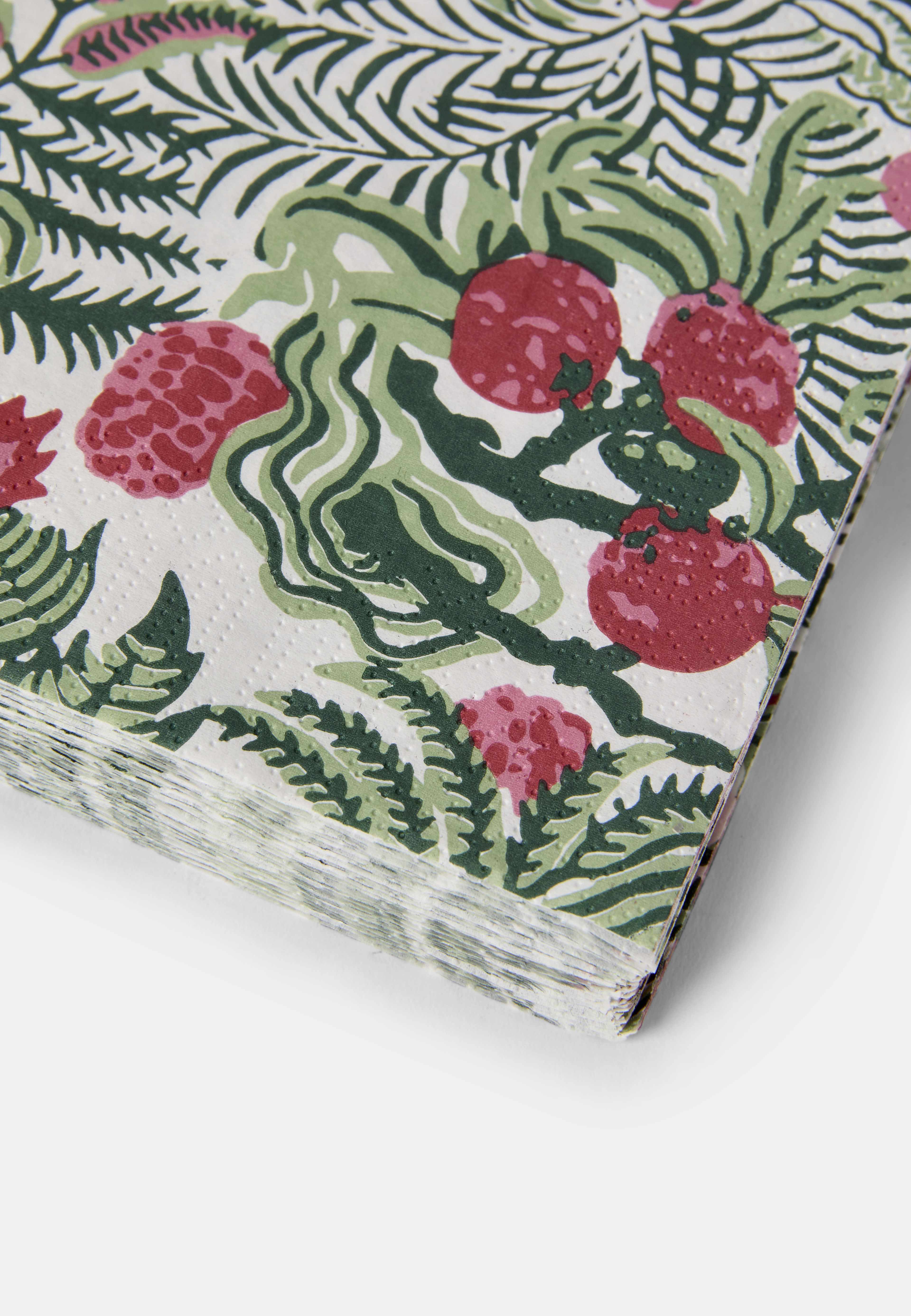 Pappersservetter FLORETTE 33x33 cm, från Åhléns Home, i färgen Multi Green. Klicka för att öppna bilden i stort format