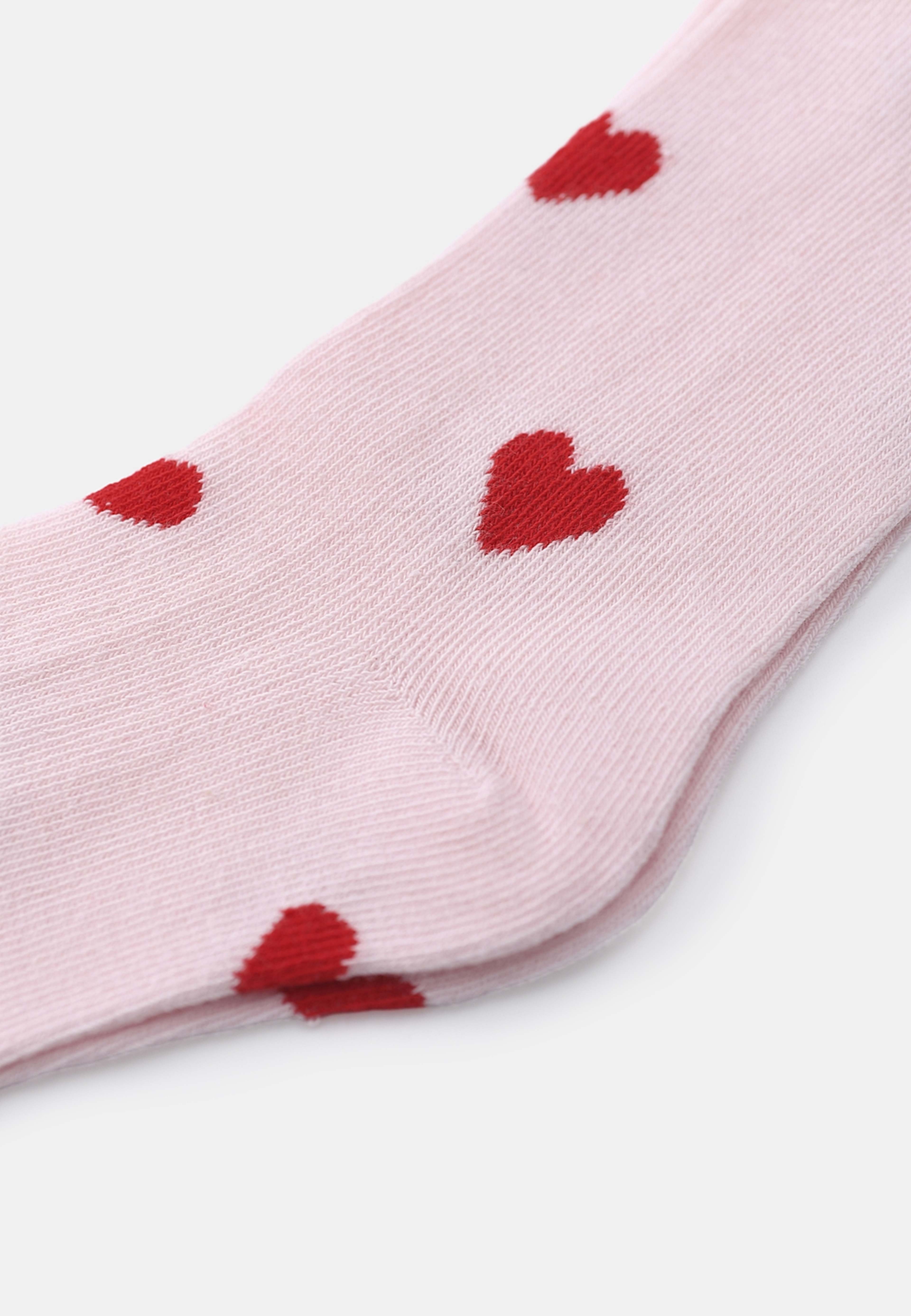 Hjärtmönstrade strumpor, 3-pack, från Å KIDS, i färgen Red. Klicka för att öppna bilden i stort format