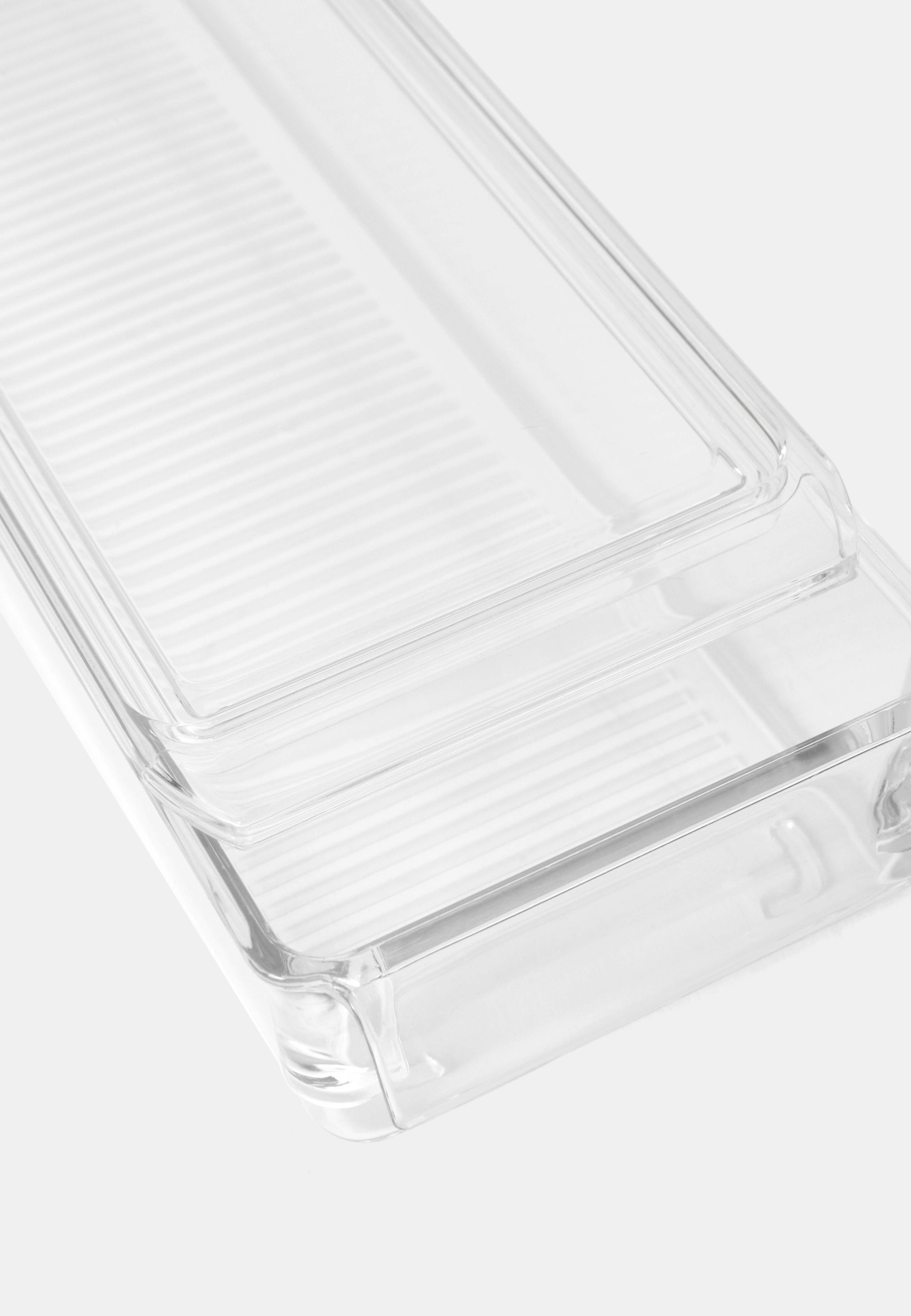 Kylskåpsförvaring med lock låg 36x10,5 cm, från Åhléns Home, i färgen Clear. Klicka för att öppna bilden i stort format