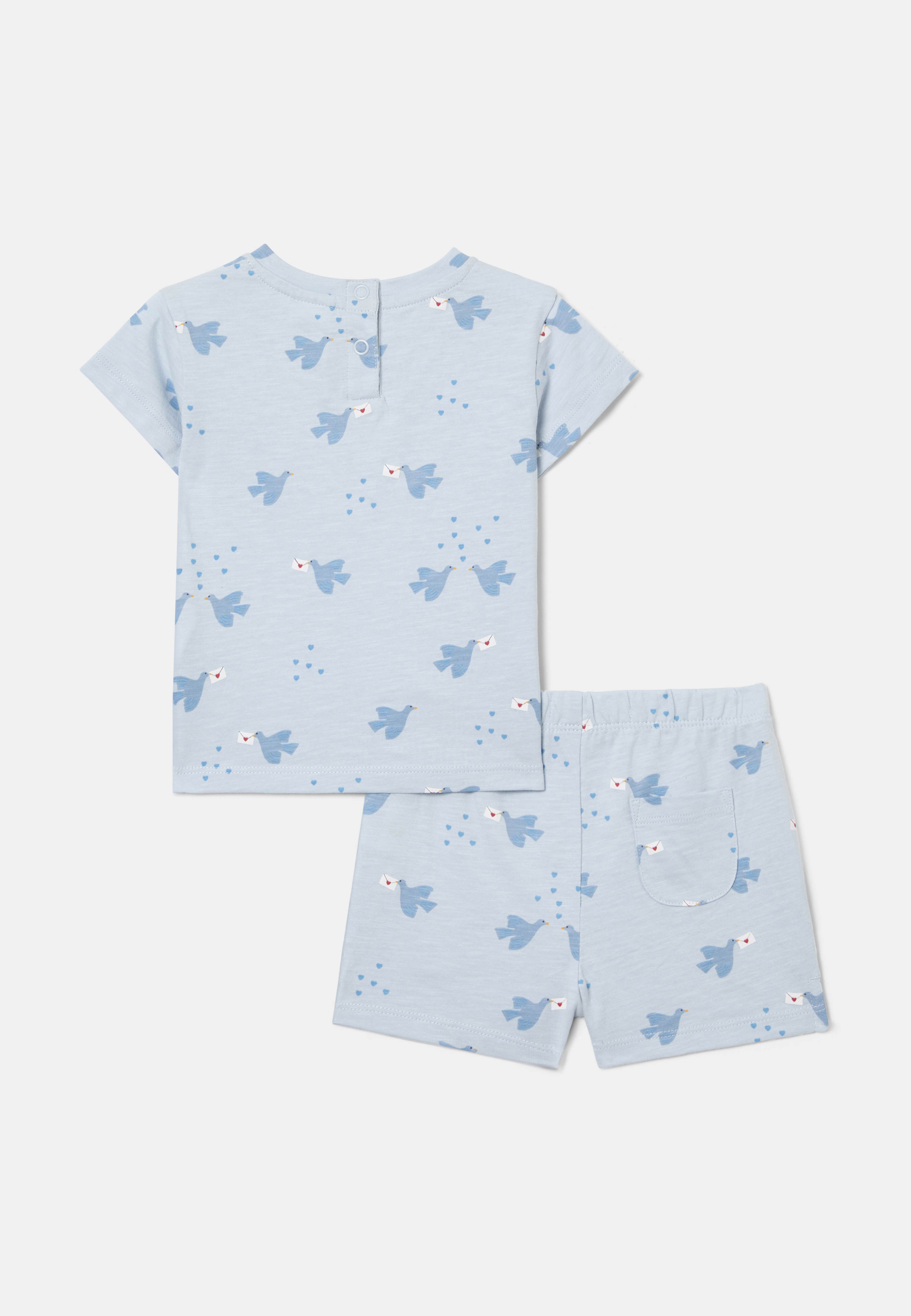 Tvådelat set TWINN, från RIKIKI, i färgen Blue Bird. Klicka för att öppna bilden i stort format