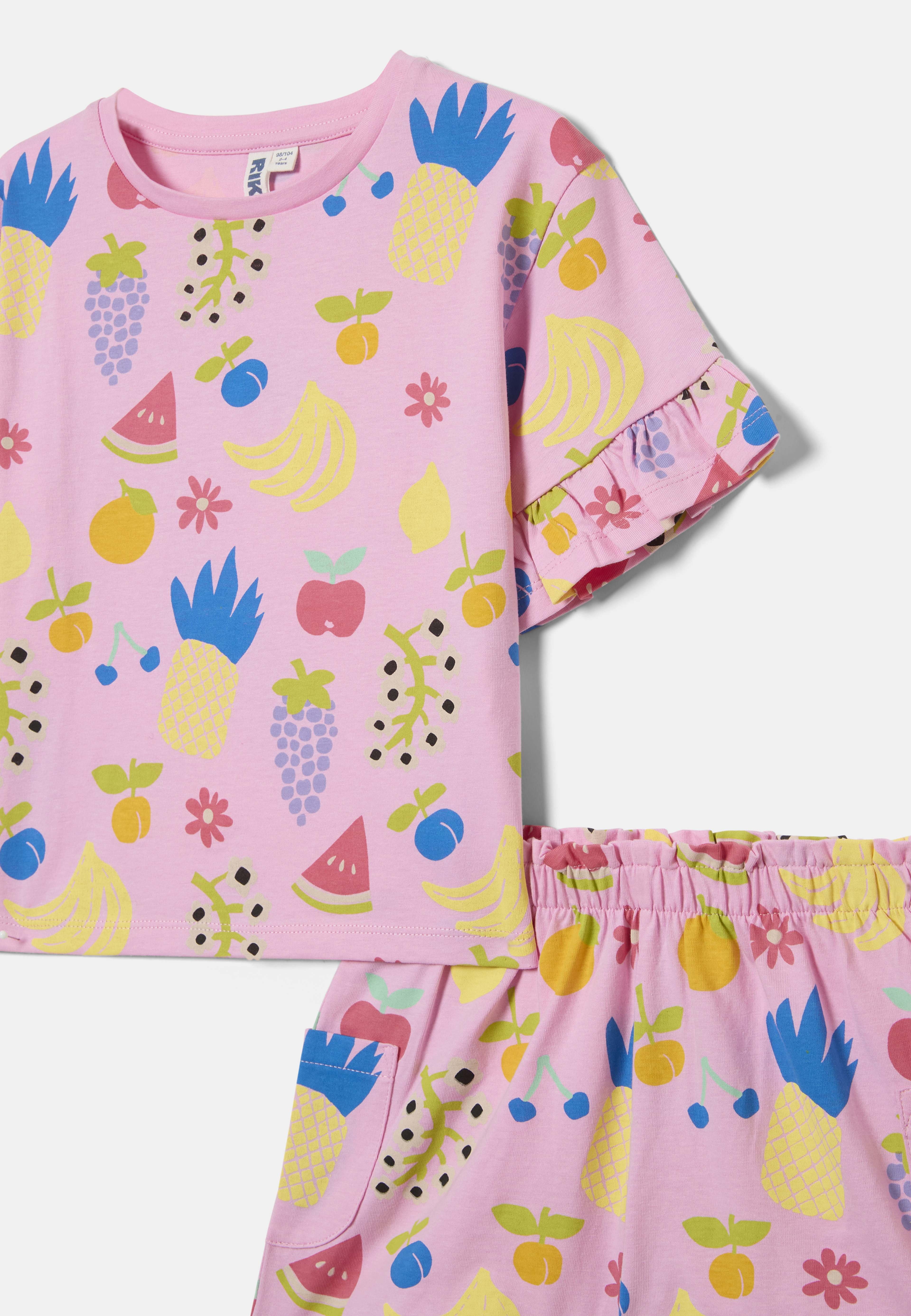 Tvådelat set BIRGITTE, från RIKIKI, i färgen Tropical. Klicka för att öppna bilden i stort format