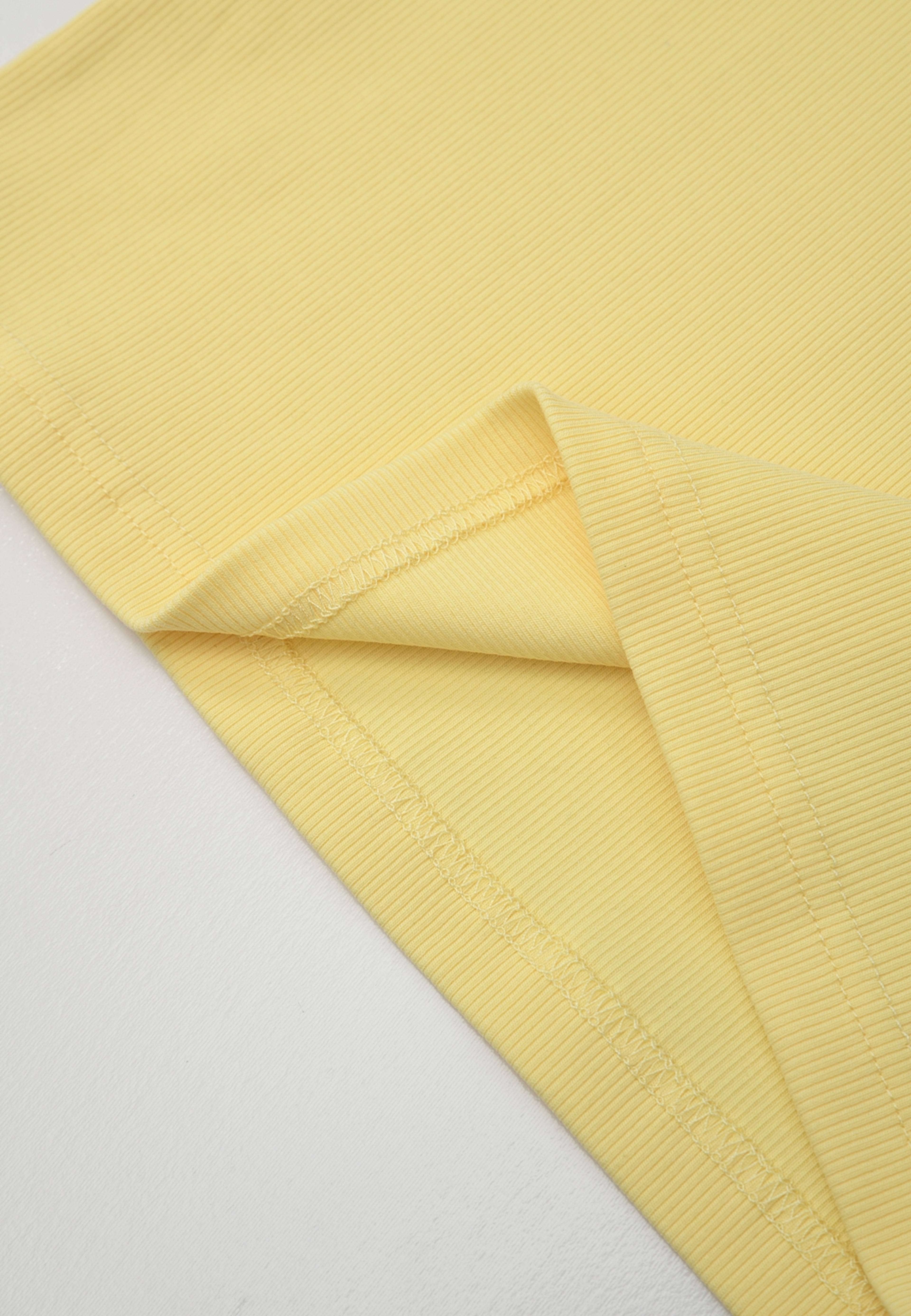 Ribbat linne SUNNI, från Carin Wester, i färgen Light Yellow. Klicka för att öppna bilden i stort format