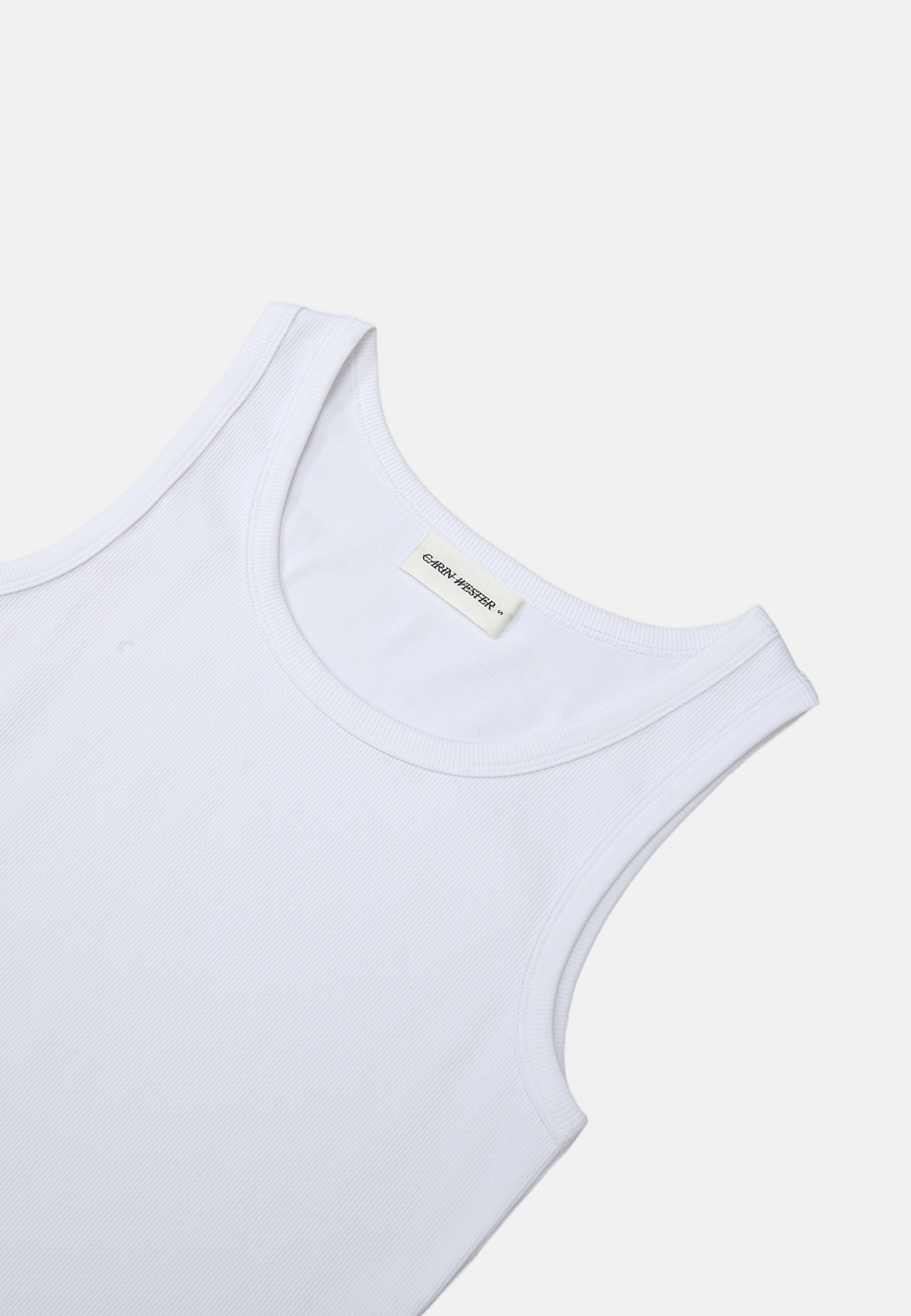 Ribbat linne SUNNI, från Carin Wester, i färgen Bright White. Klicka för att öppna bilden i stort format