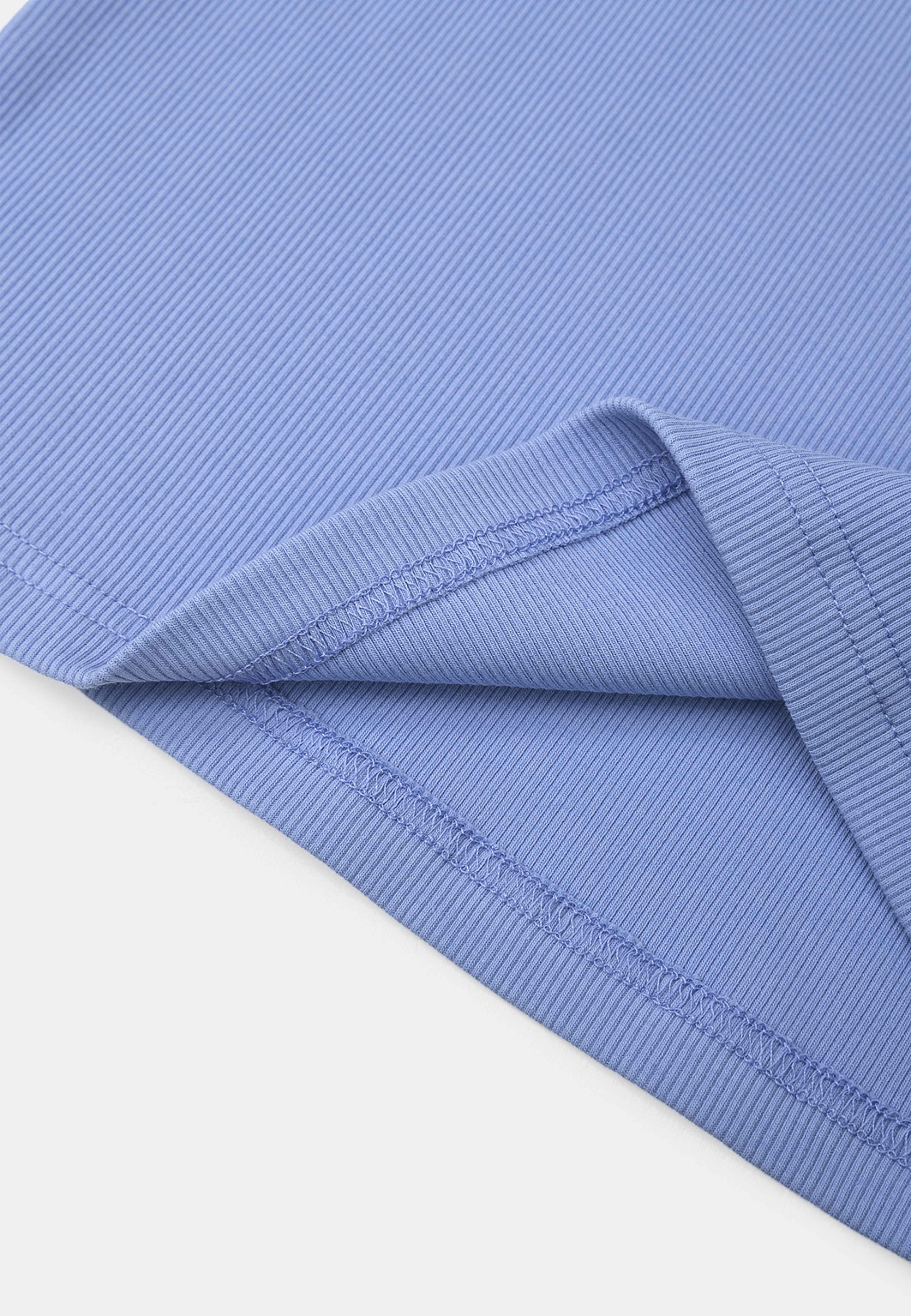 Ribbat linne SUNNI, från Carin Wester, i färgen Mid Blue. Klicka för att öppna bilden i stort format