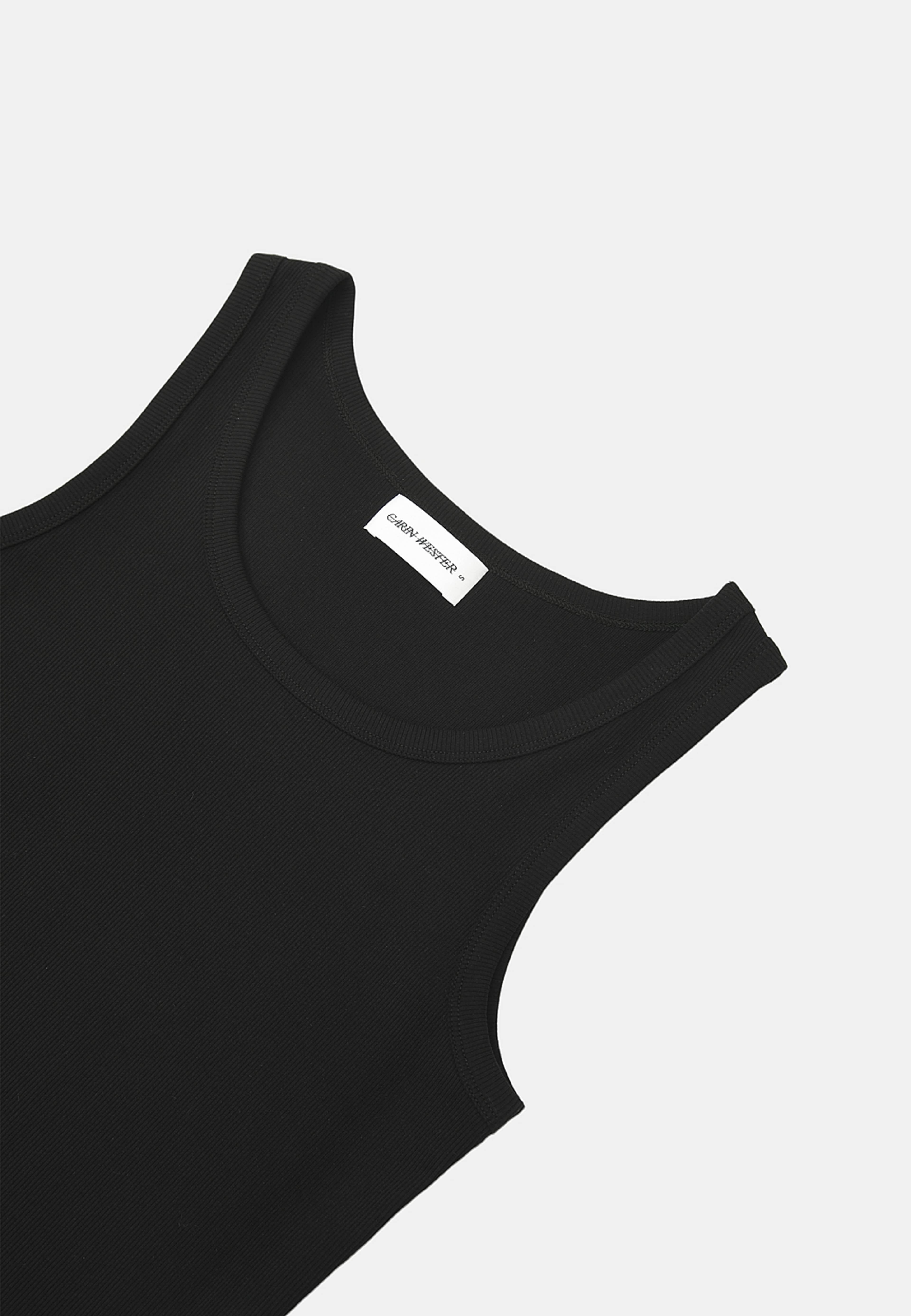 Ribbat linne SUNNI, från Carin Wester, i färgen Black. Klicka för att öppna bilden i stort format