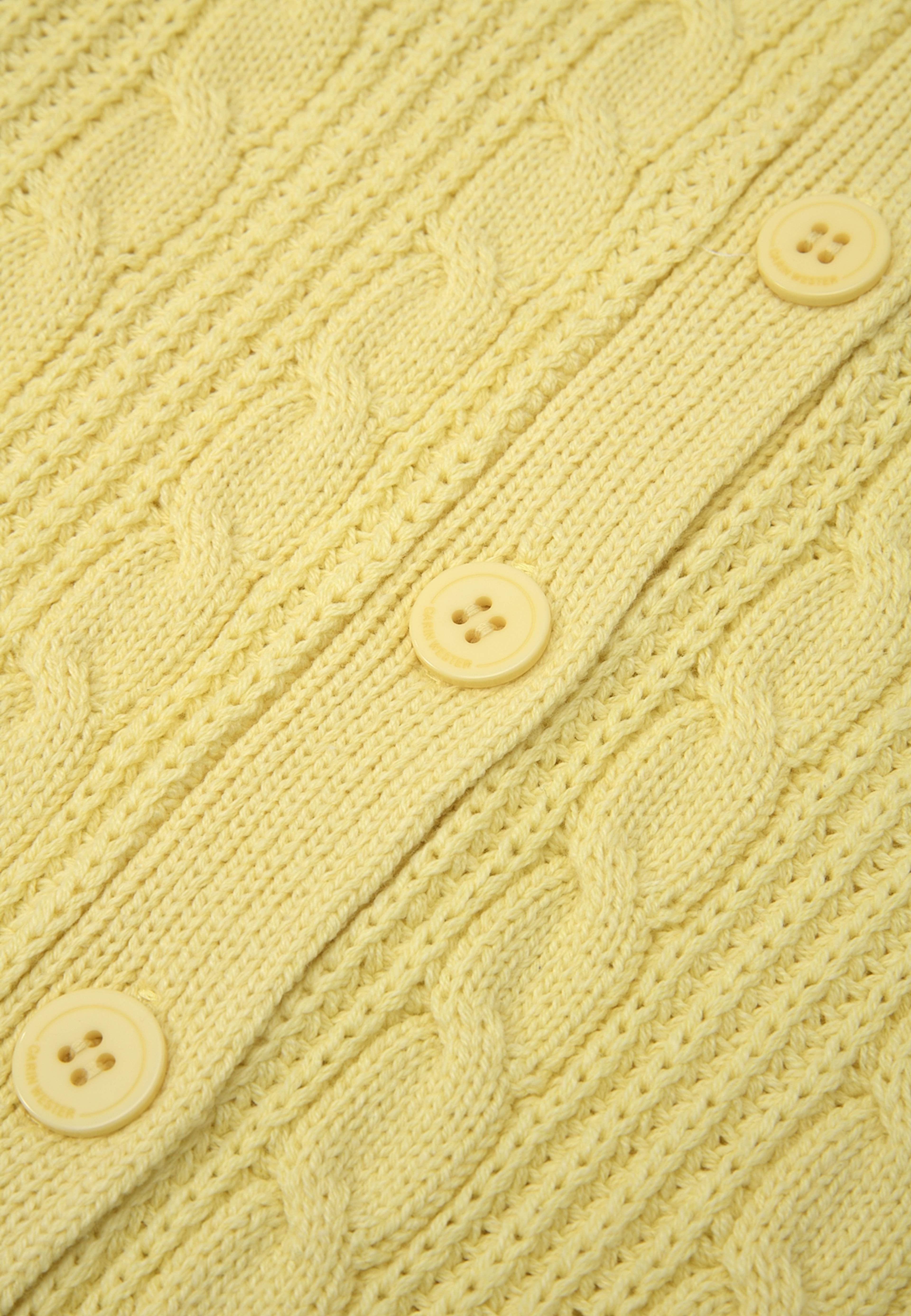 Kortärmad cardigan EJDA, från Carin Wester, i färgen Light Yellow. Klicka för att öppna bilden i stort format