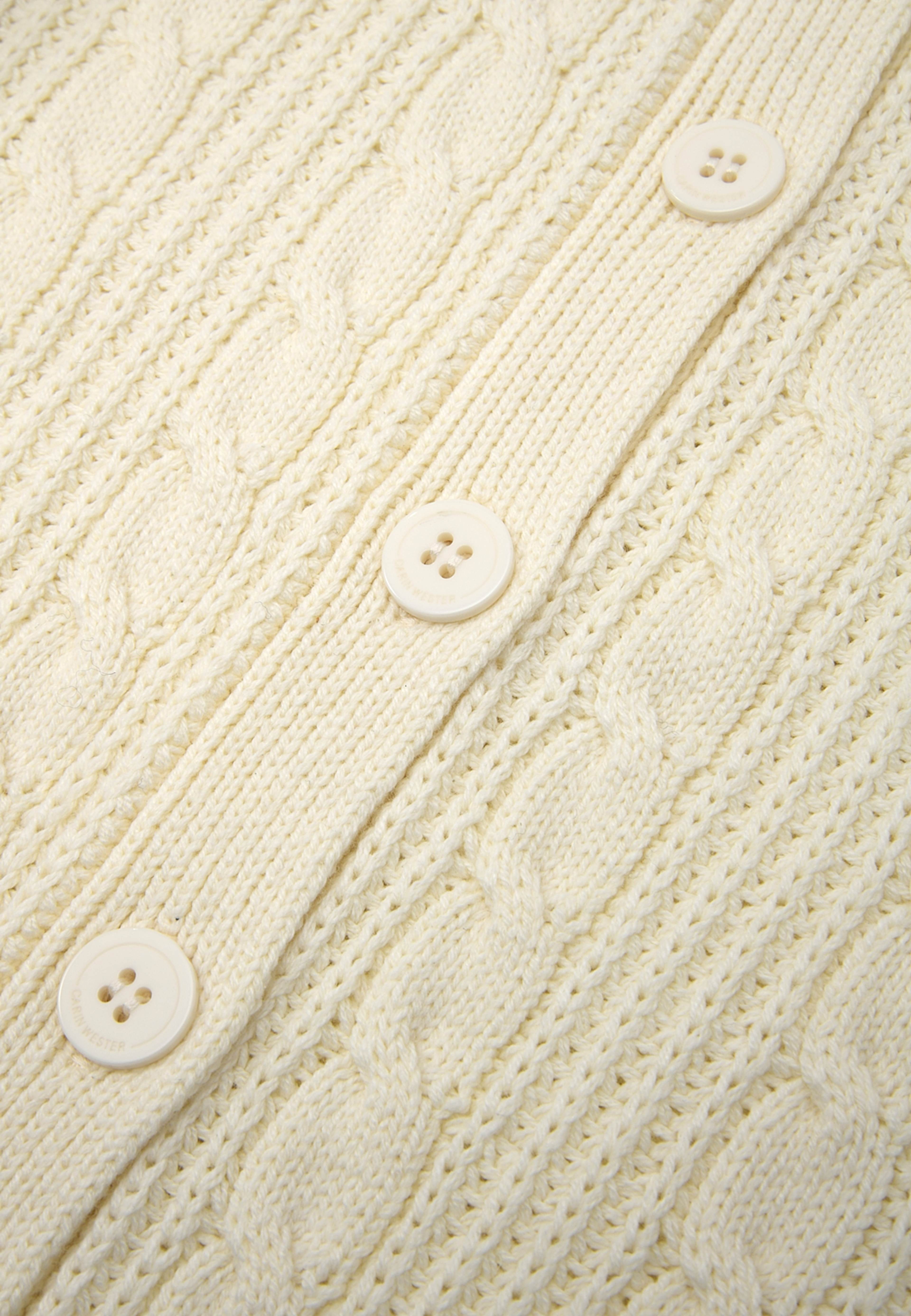 Kortärmad cardigan EJDA, från Carin Wester, i färgen Cream. Klicka för att öppna bilden i stort format