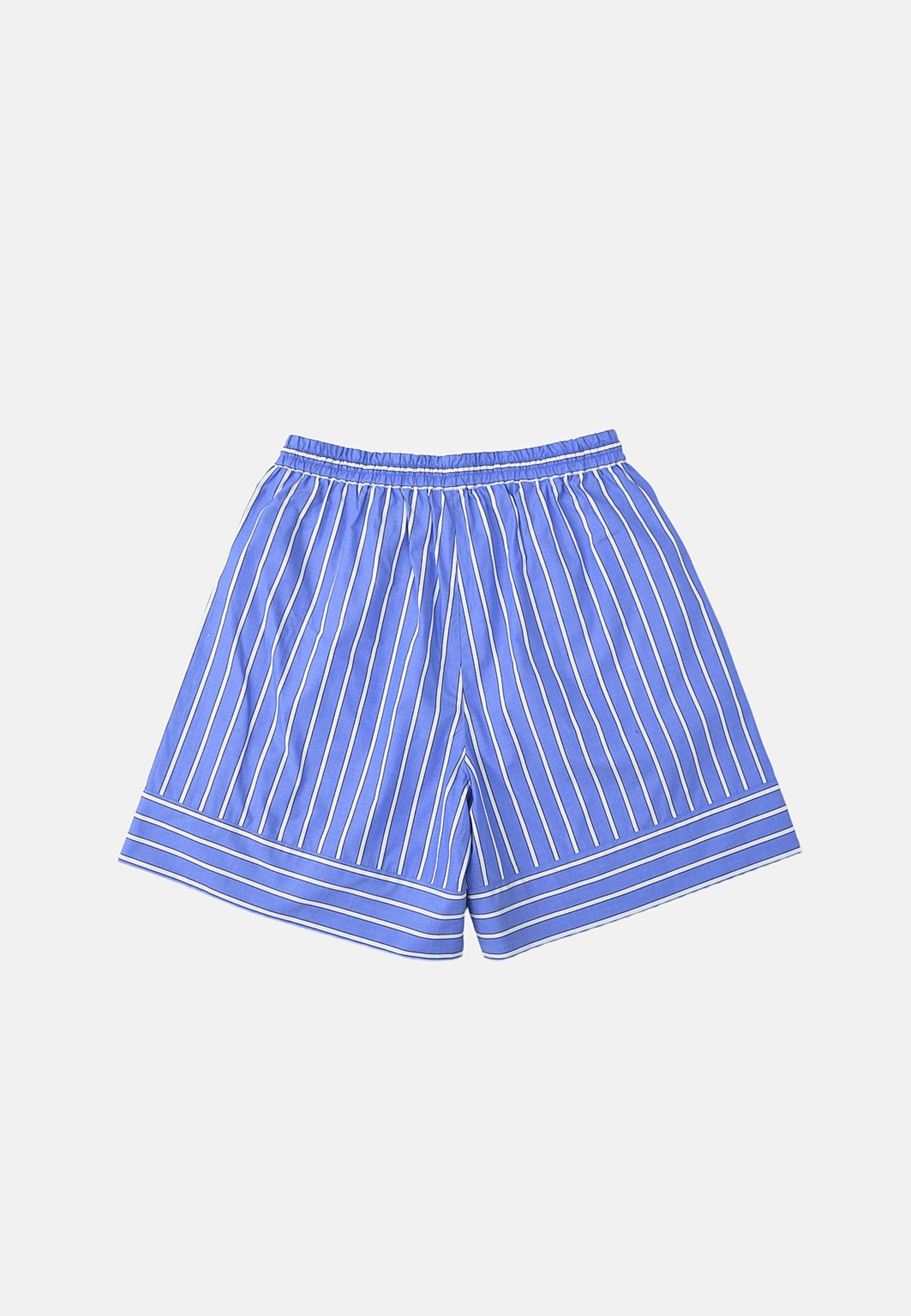 Bomullsshorts MELIKE, från Carin Wester, i färgen Mid Blue Stripe. Klicka för att öppna bilden i stort format