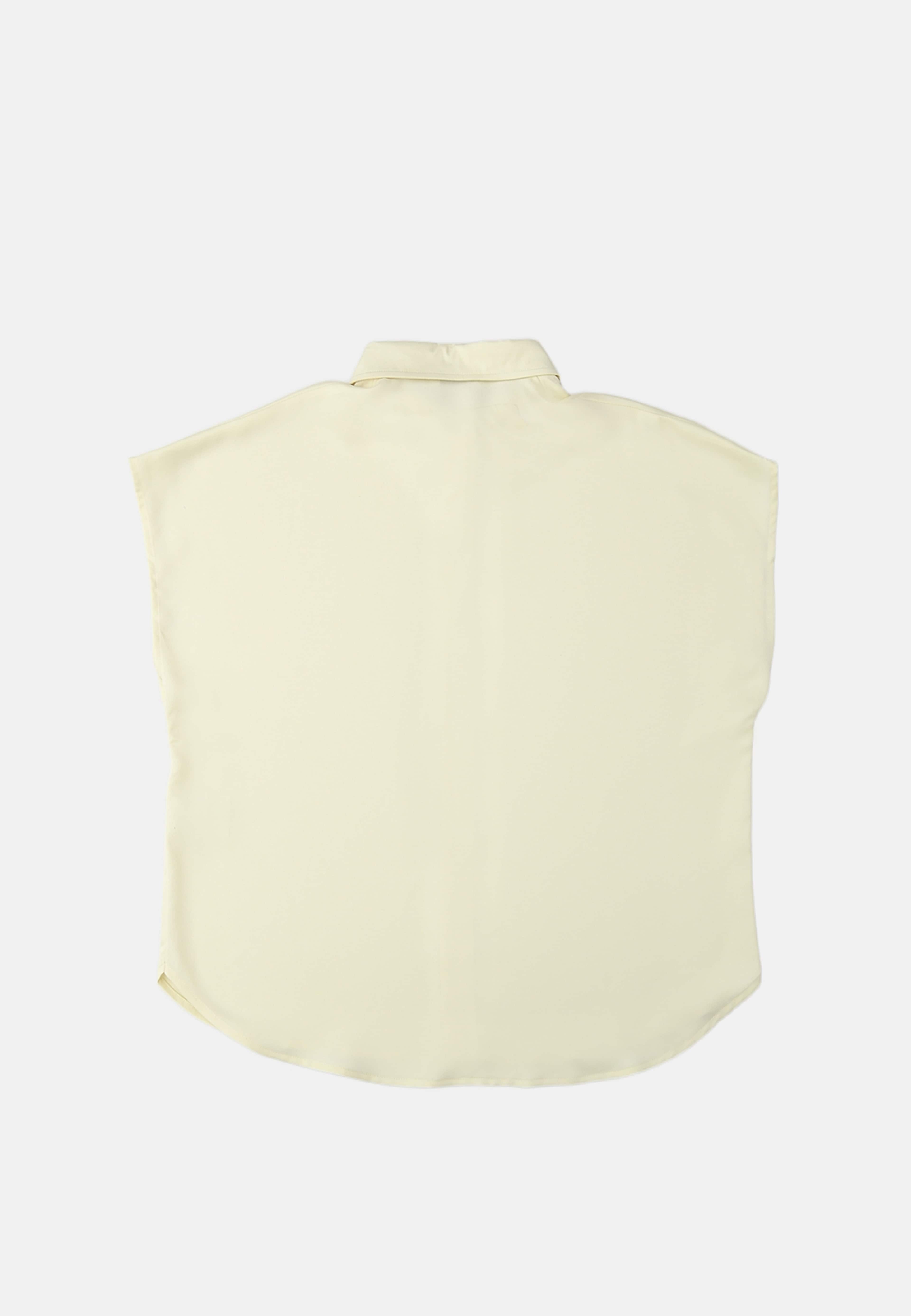 Blus med holkärm LIA, från Wera, i färgen Light Yellow. Klicka för att öppna bilden i stort format