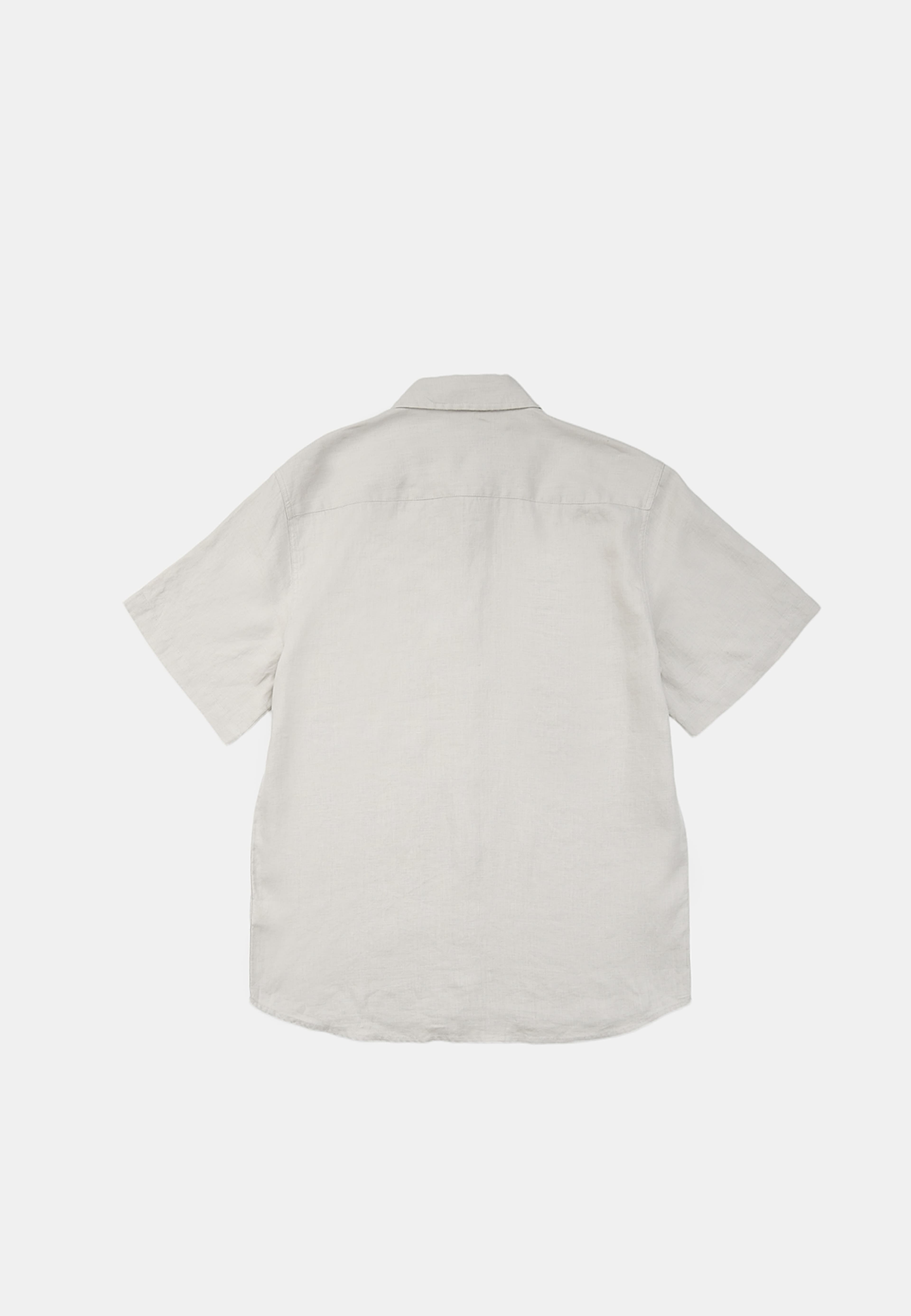 Kortärmad linneskjorta GUNNAR, från NORVIE, i färgen Beige. Klicka för att öppna bilden i stort format