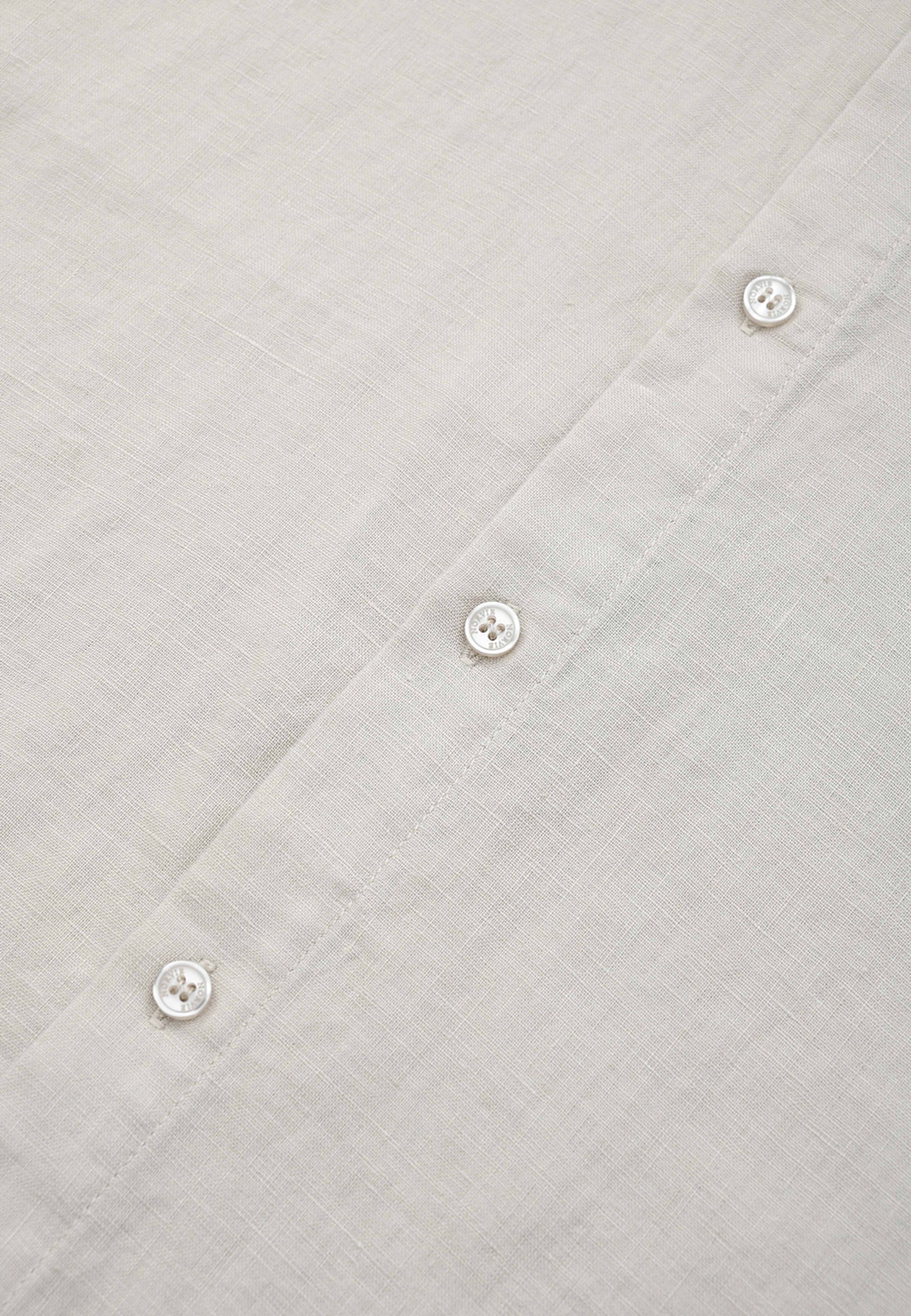 Kortärmad linneskjorta GUNNAR, från NORVIE, i färgen Beige. Klicka för att öppna bilden i stort format