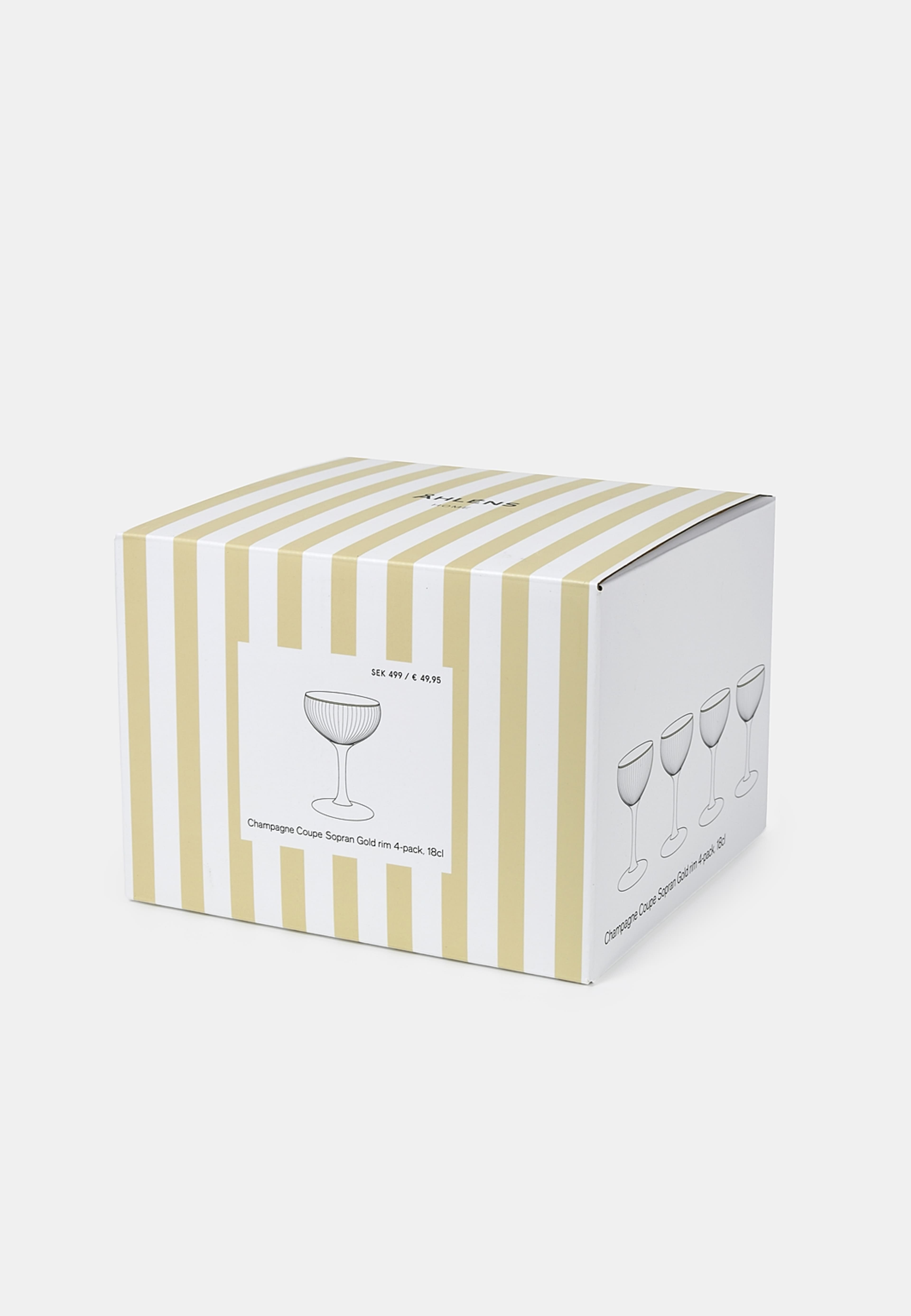 Champagneglas SOPRAN 18 cl, 4-pack, från Åhléns Home, i färgen Gold. Klicka för att öppna bilden i stort format