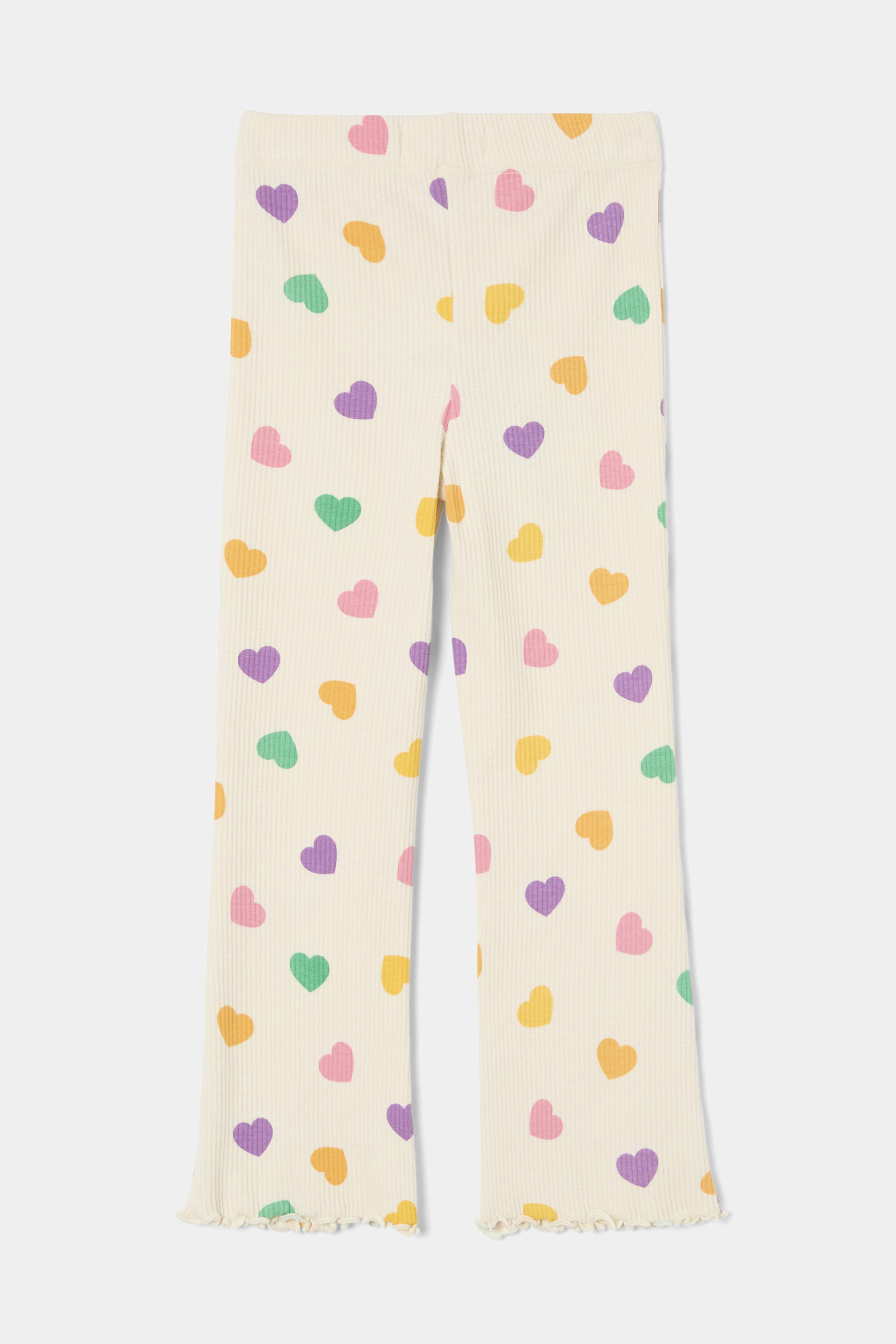Utsvängda leggings ALBA, från RIKIKI, i färgen Multi Heart. Klicka för att öppna bilden i stort format