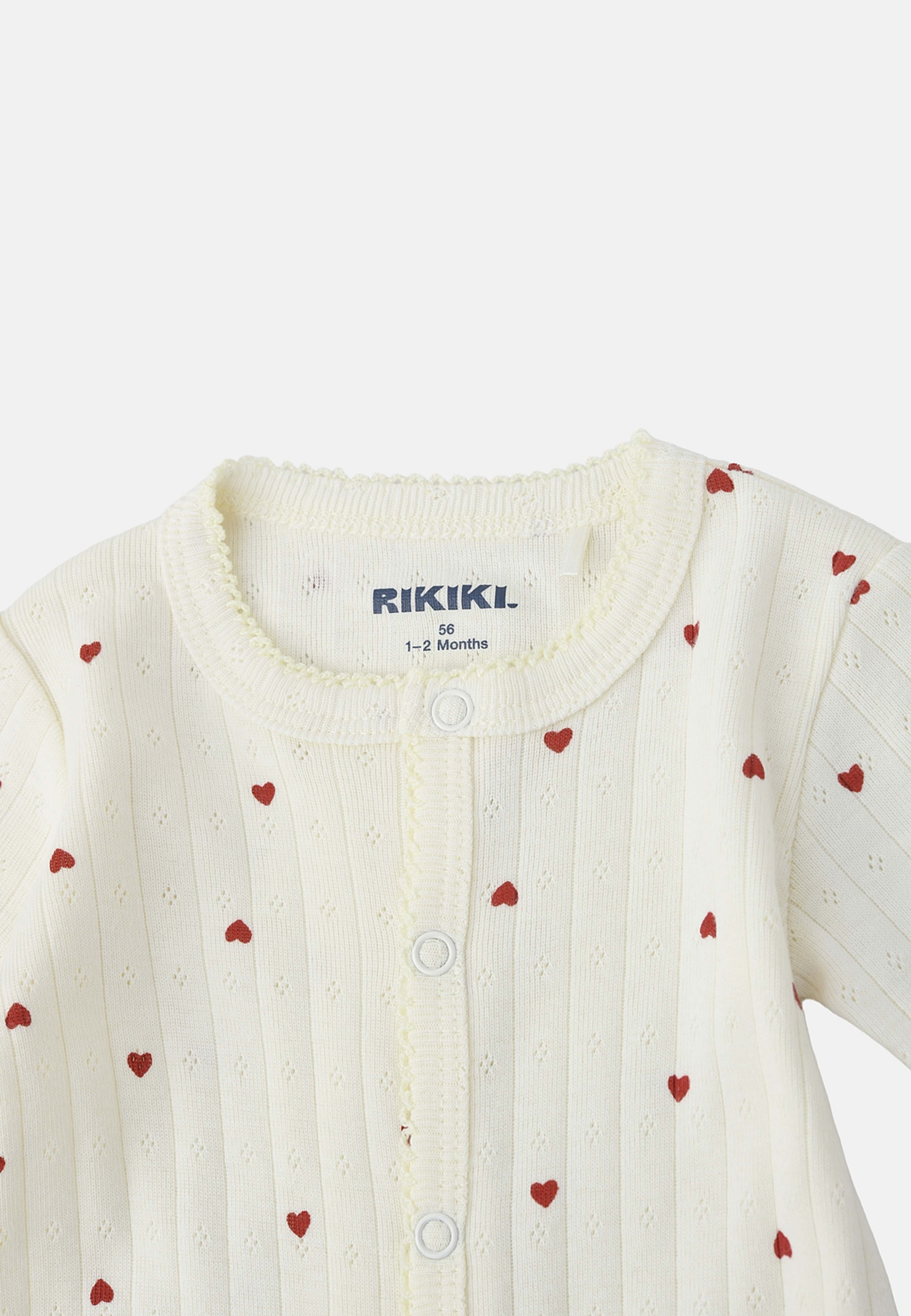 Pointellemönstrad pyjamas LUCY, från RIKIKI, i färgen Hearts. Klicka för att öppna bilden i stort format