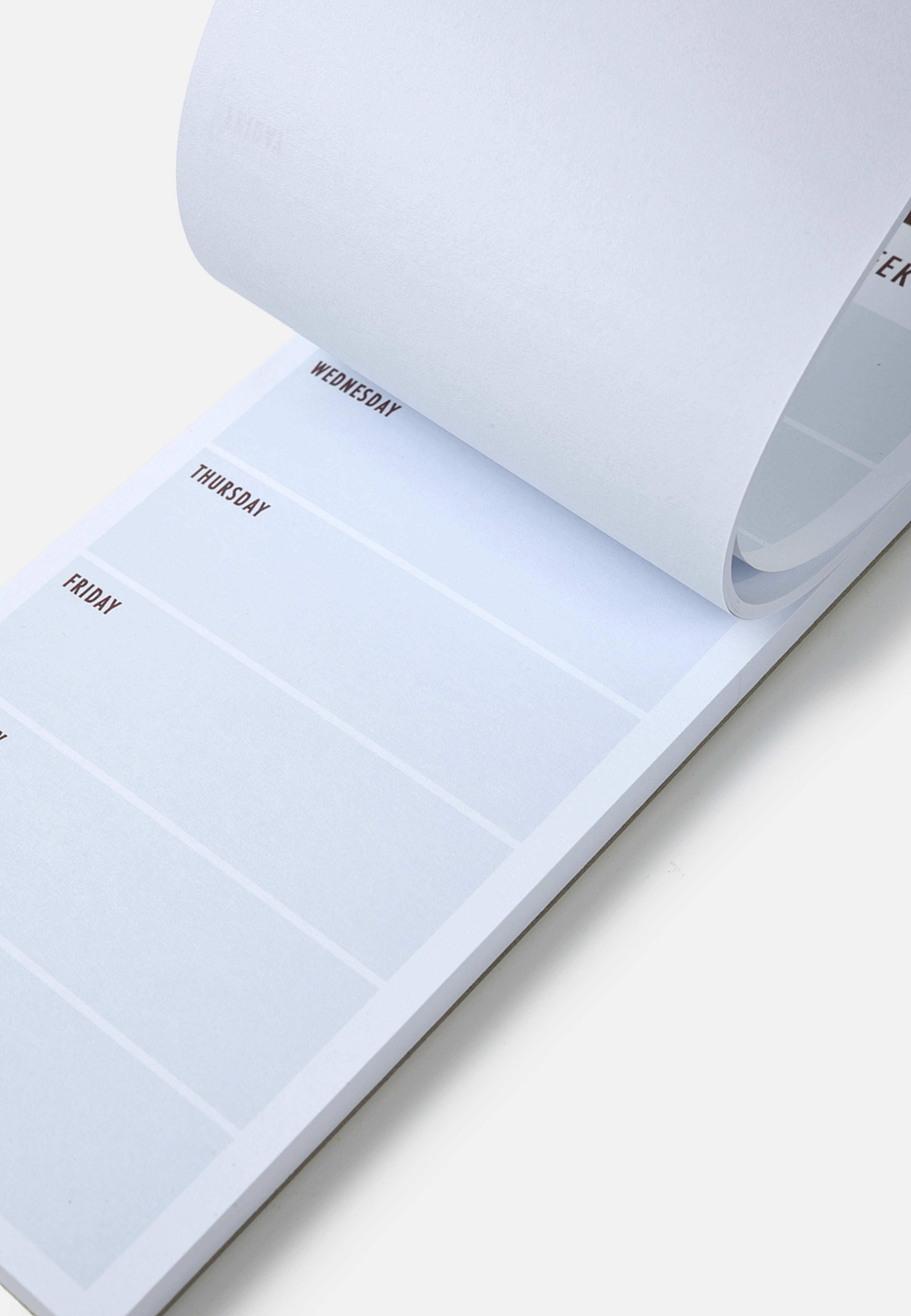 Magnetiskt anteckningsblock meny KIT, från Åhléns Home, i färgen Off White/ Lt Blue. Klicka för att öppna bilden i stort format