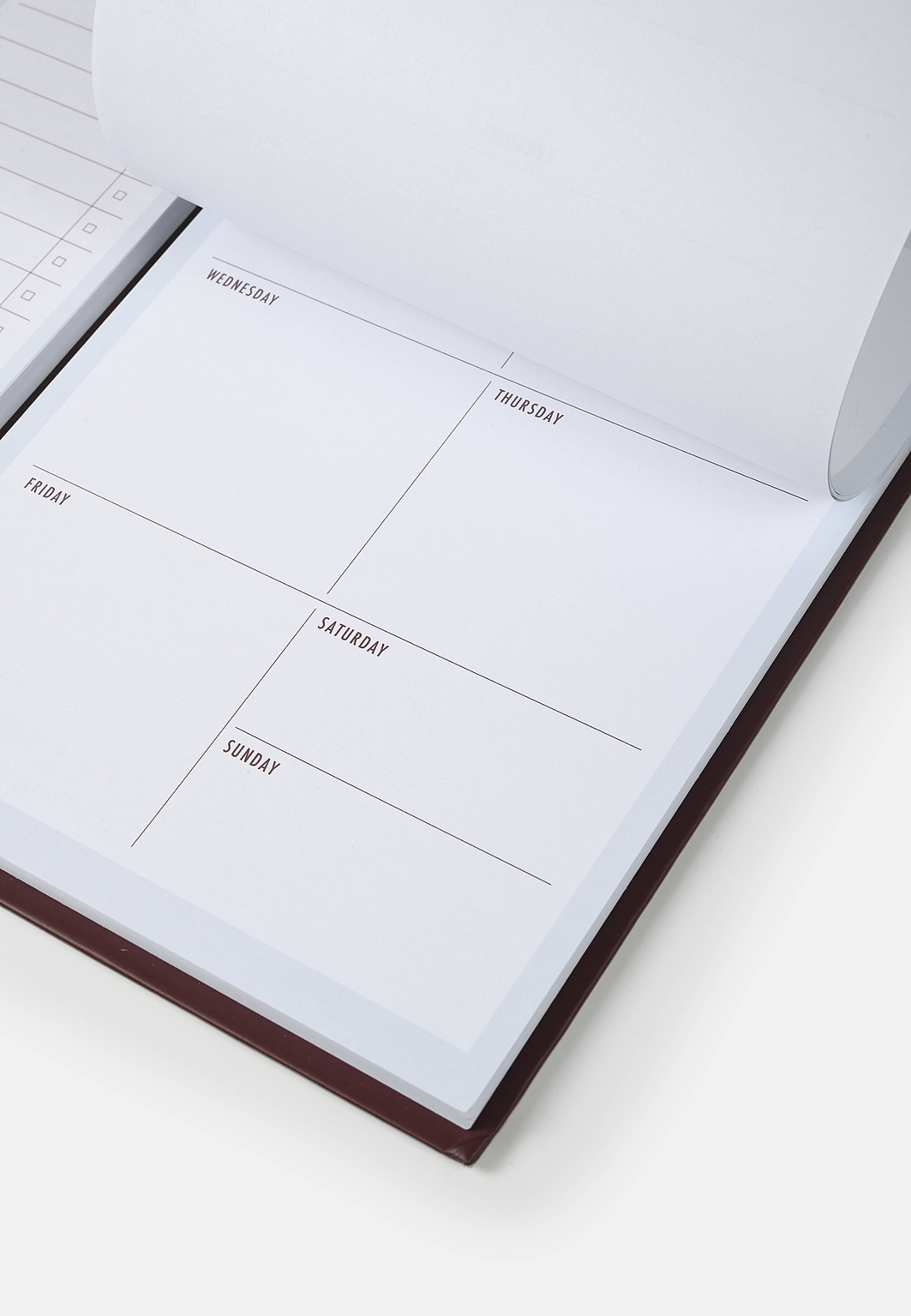 Veckoplanerings-set KIT, 3 block, från Åhléns Home, i färgen Burgundy. Klicka för att öppna bilden i stort format