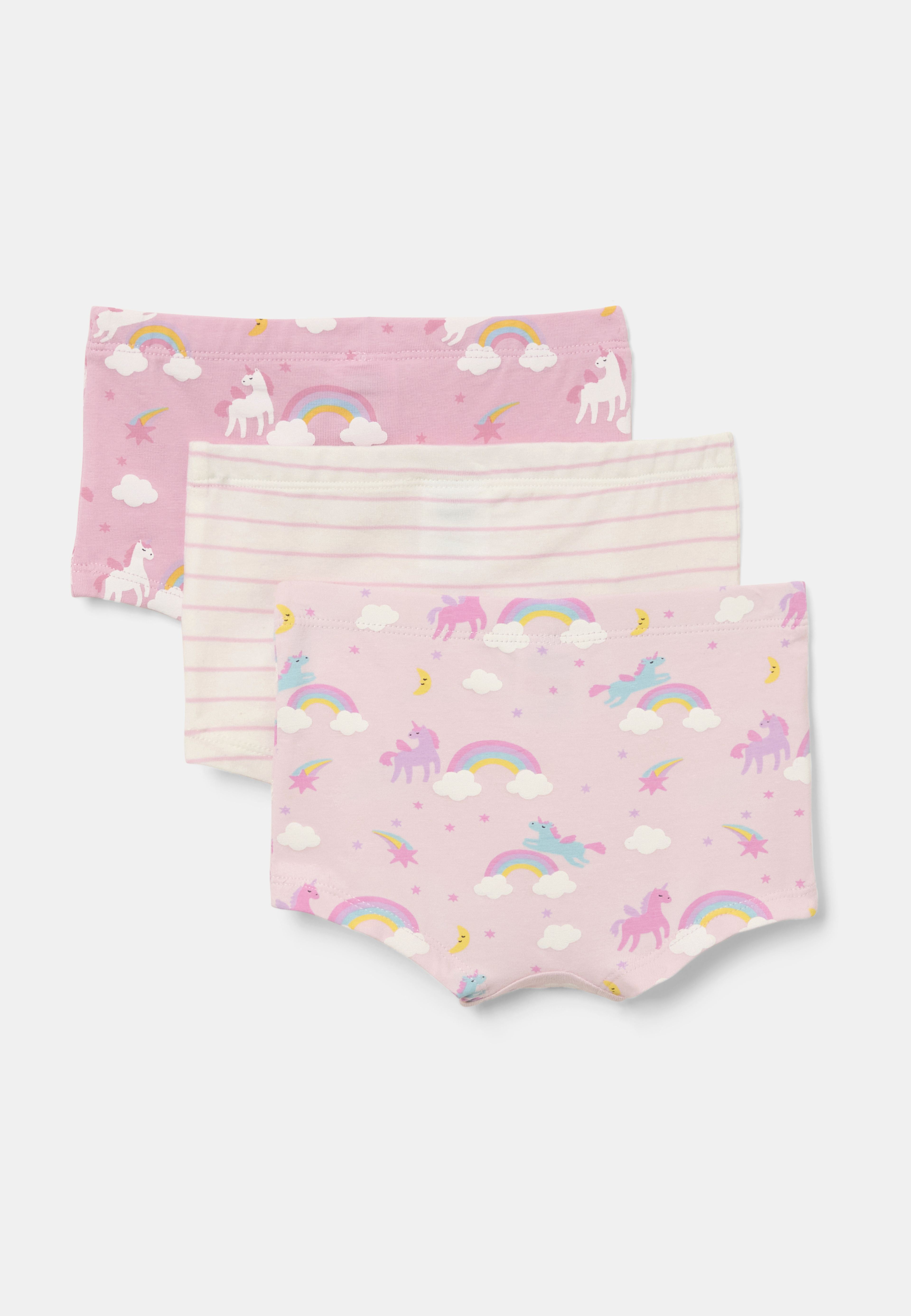 Boxertrosor TAMARA, 3-pack, från RIKIKI, i färgen Unicorn / Pink. Klicka för att öppna bilden i stort format