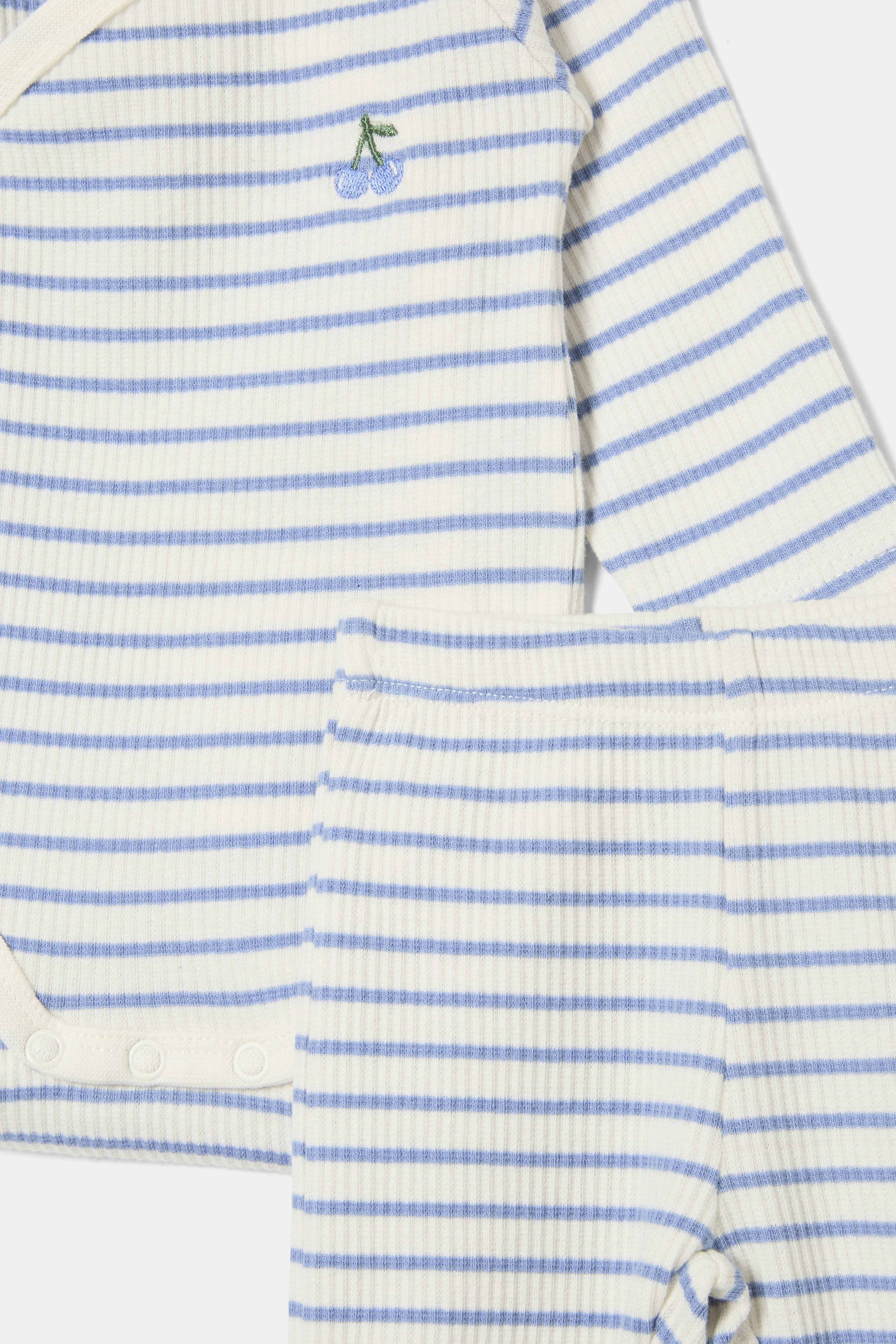 Ribbat set LOVE, från RIKIKI, i färgen Stripe. Klicka för att öppna bilden i stort format