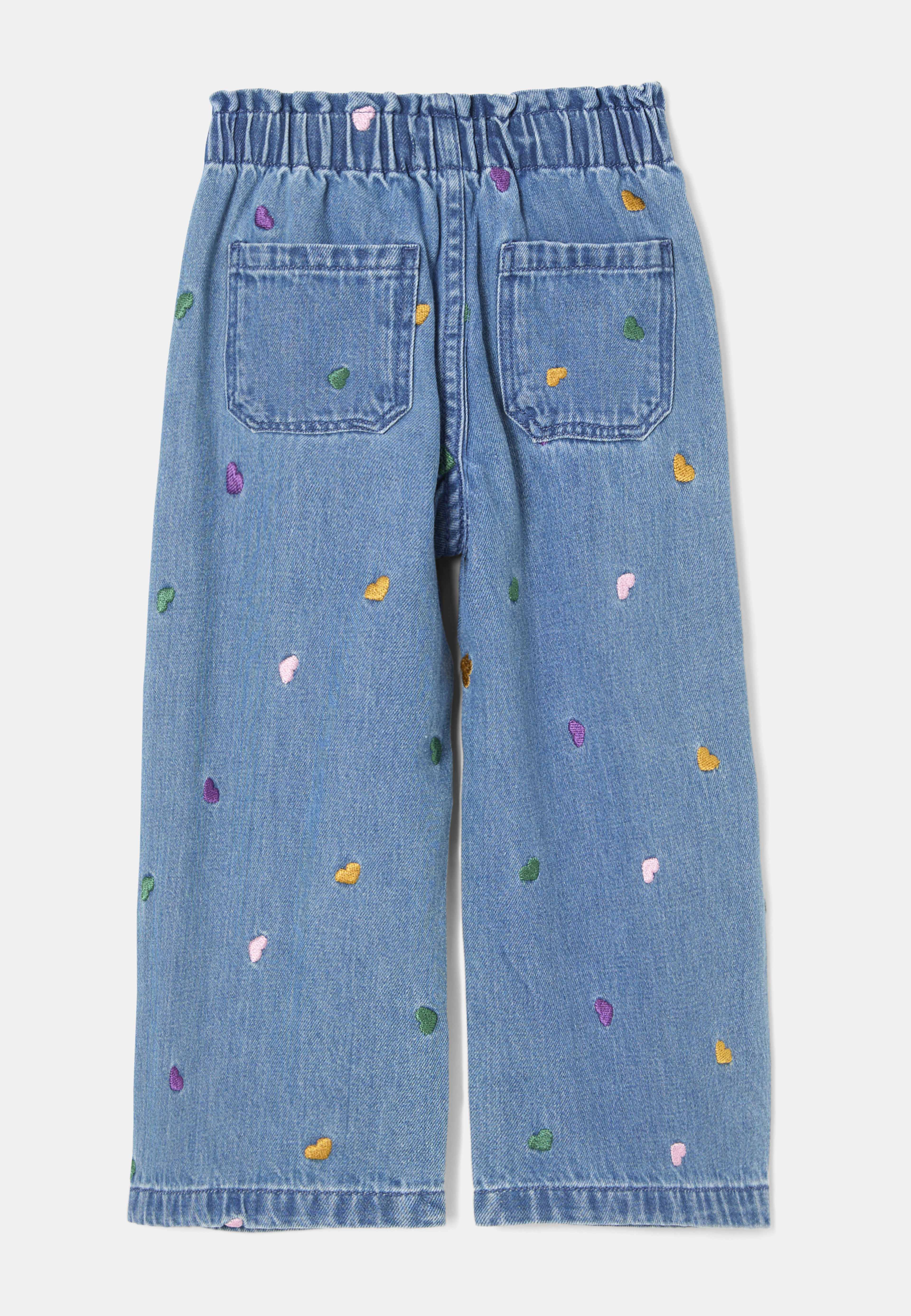 Vida pull-on denimbyxor JENNIE, från RIKIKI, i färgen Hearts. Klicka för att öppna bilden i stort format